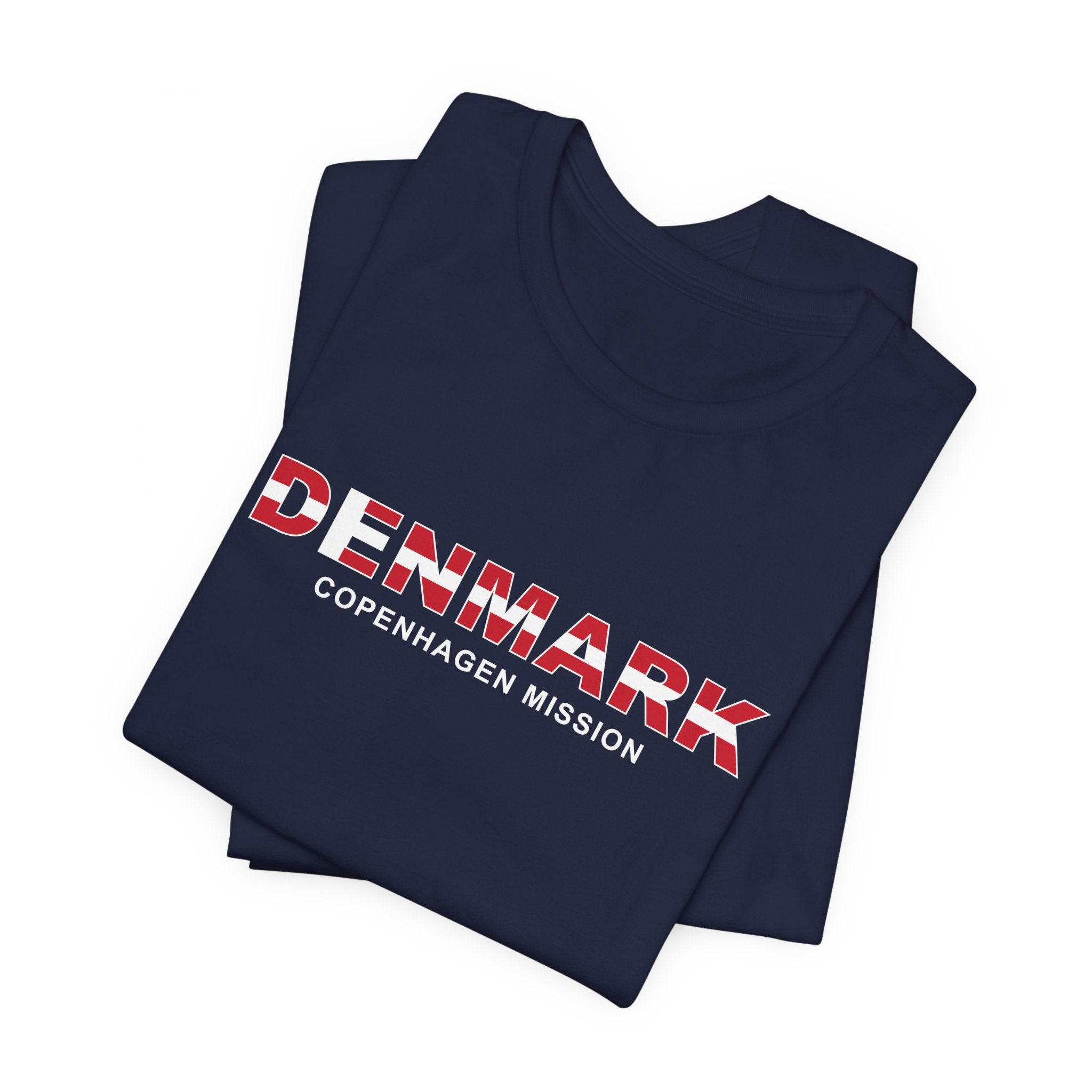 Denmark Copenhagen Mission Flag Title T-shirt - Mission Wishlist - LDS Missionary Gift Store