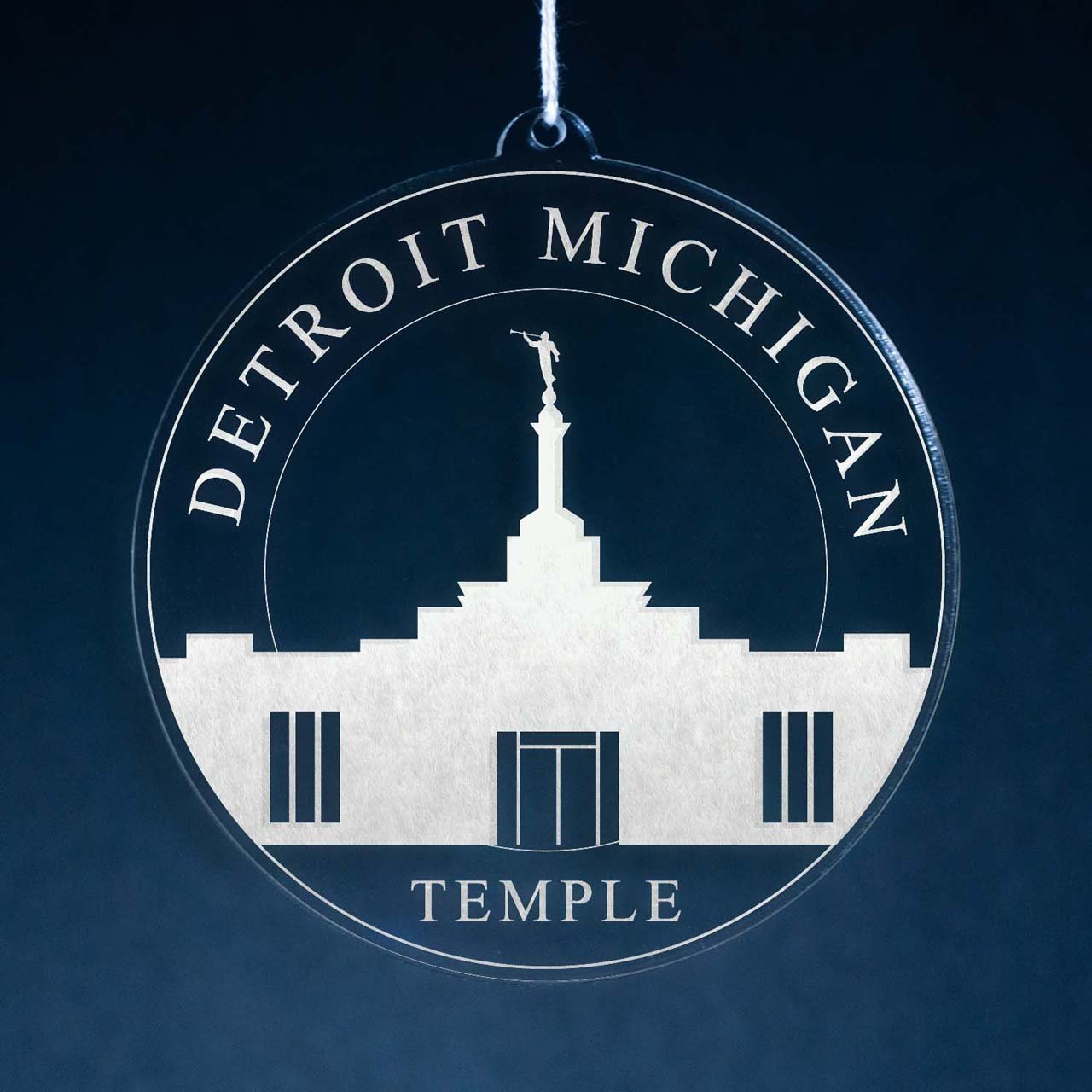 Detroit Michigan Temple Christmas Ornament - Latter-Day Saint LDS Missionary Gift - Book of Mormon