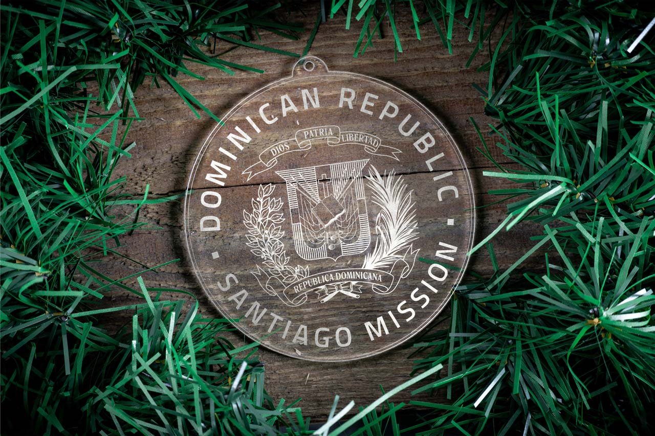 Dominican Republic Santiago Mission Christmas Ornament - Latter-Day Saint LDS Missionary Gift - Book of Mormon