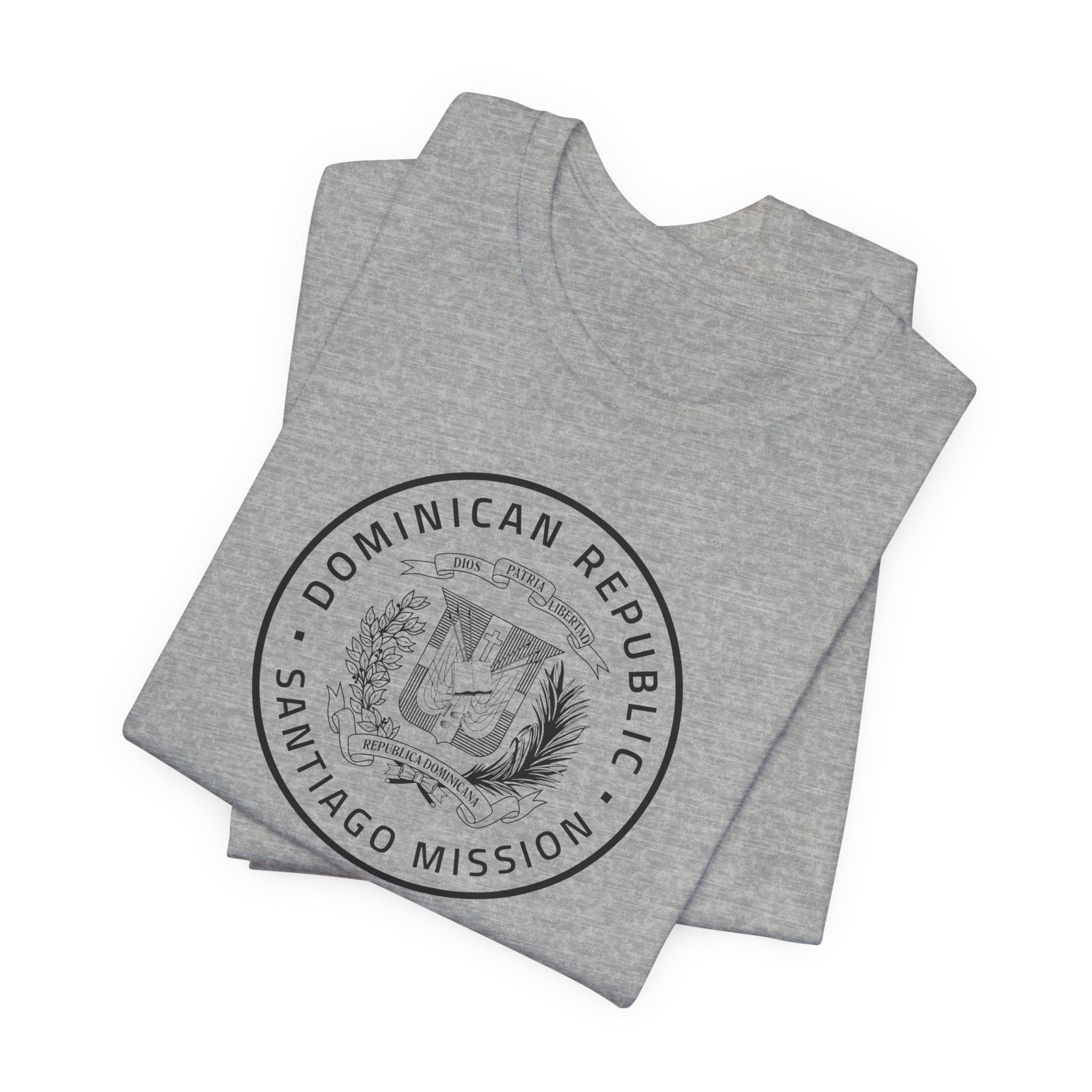 Dominican Republic Santiago Mission Circular Monochrome Logo T-Shirt - Mission Wishlist - LDS Missionary Gift Store
