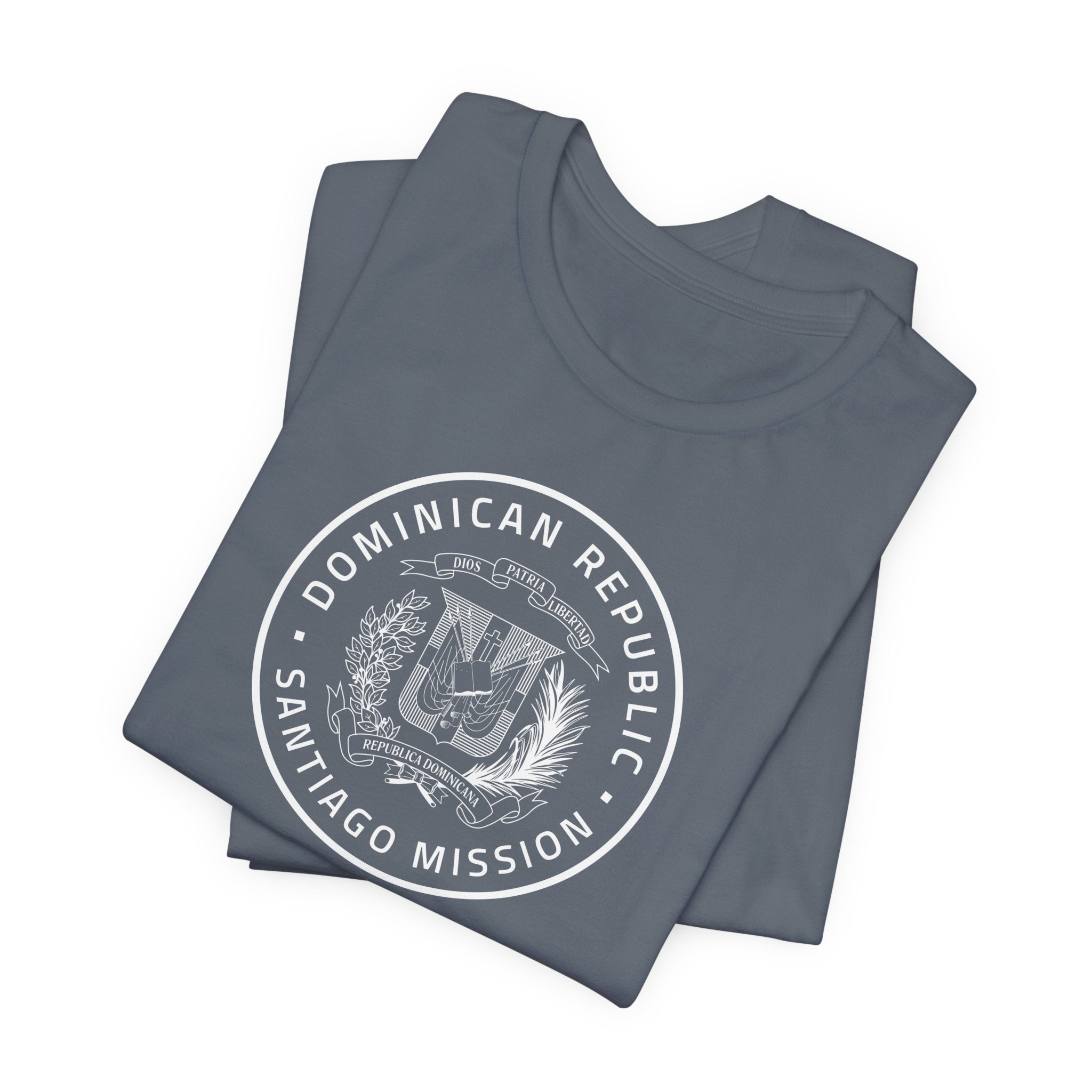 Dominican Republic Santiago Mission Circular Monochrome Logo T-Shirt - Mission Wishlist - LDS Missionary Gift Store
