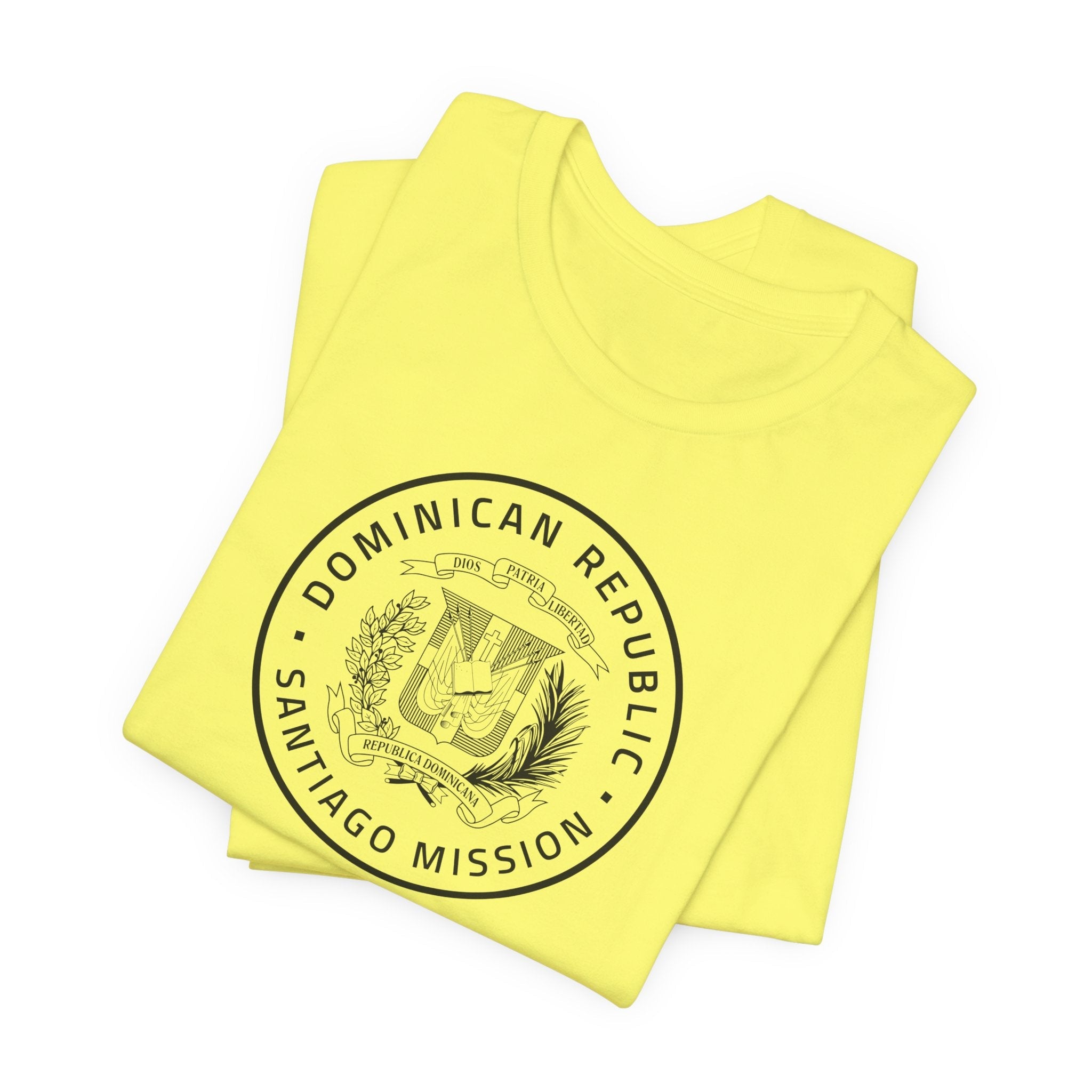 Dominican Republic Santiago Mission Circular Monochrome Logo T-Shirt - Mission Wishlist - LDS Missionary Gift Store