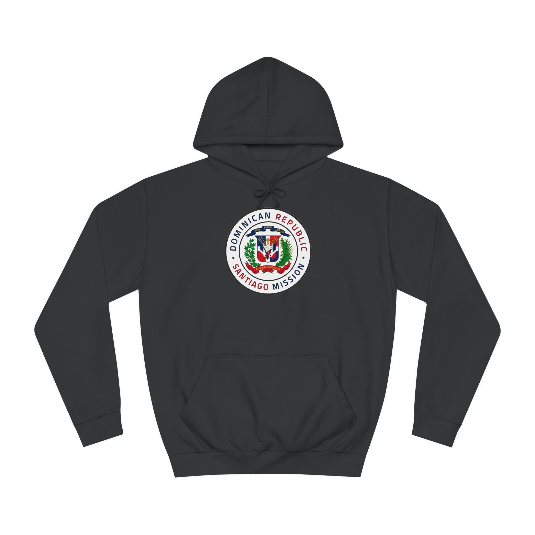 Dominican Republic Santiago Mission Flag Logo (White Border) College Hoodie - Mission Wishlist - LDS Missionary Gift Store