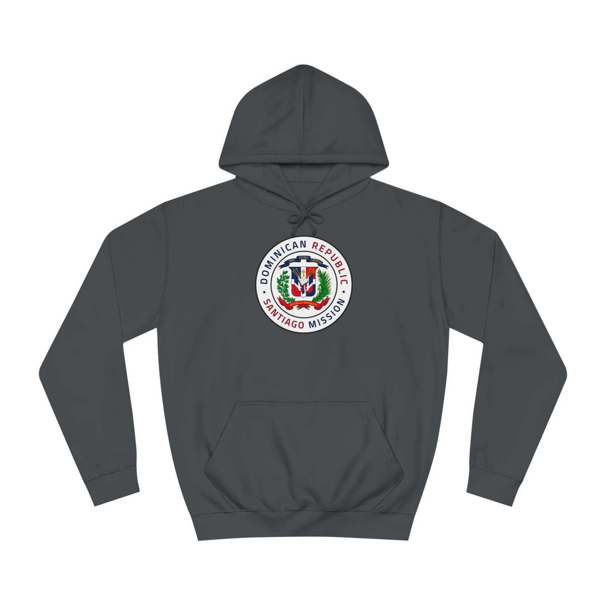 Dominican Republic Santiago Mission Flag Logo (White Border) College Hoodie - Mission Wishlist - LDS Missionary Gift Store