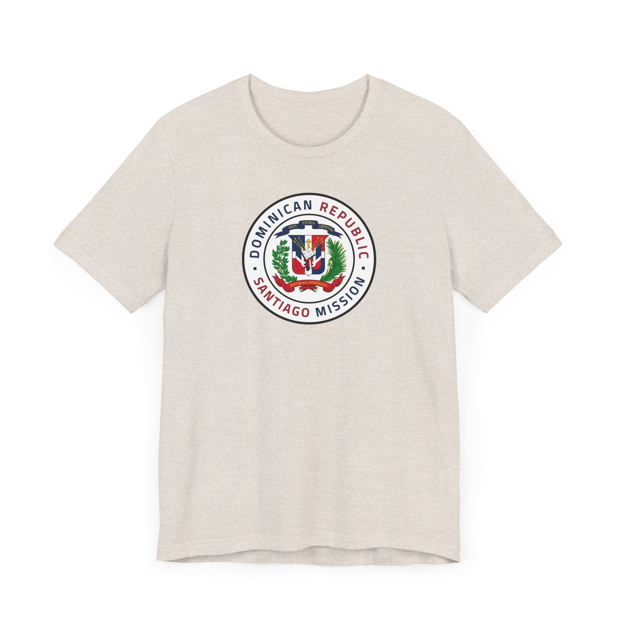 Dominican Republic Santiago Mission Flag Logo (White Border) T-shirt - Mission Wishlist - LDS Missionary Gift Store