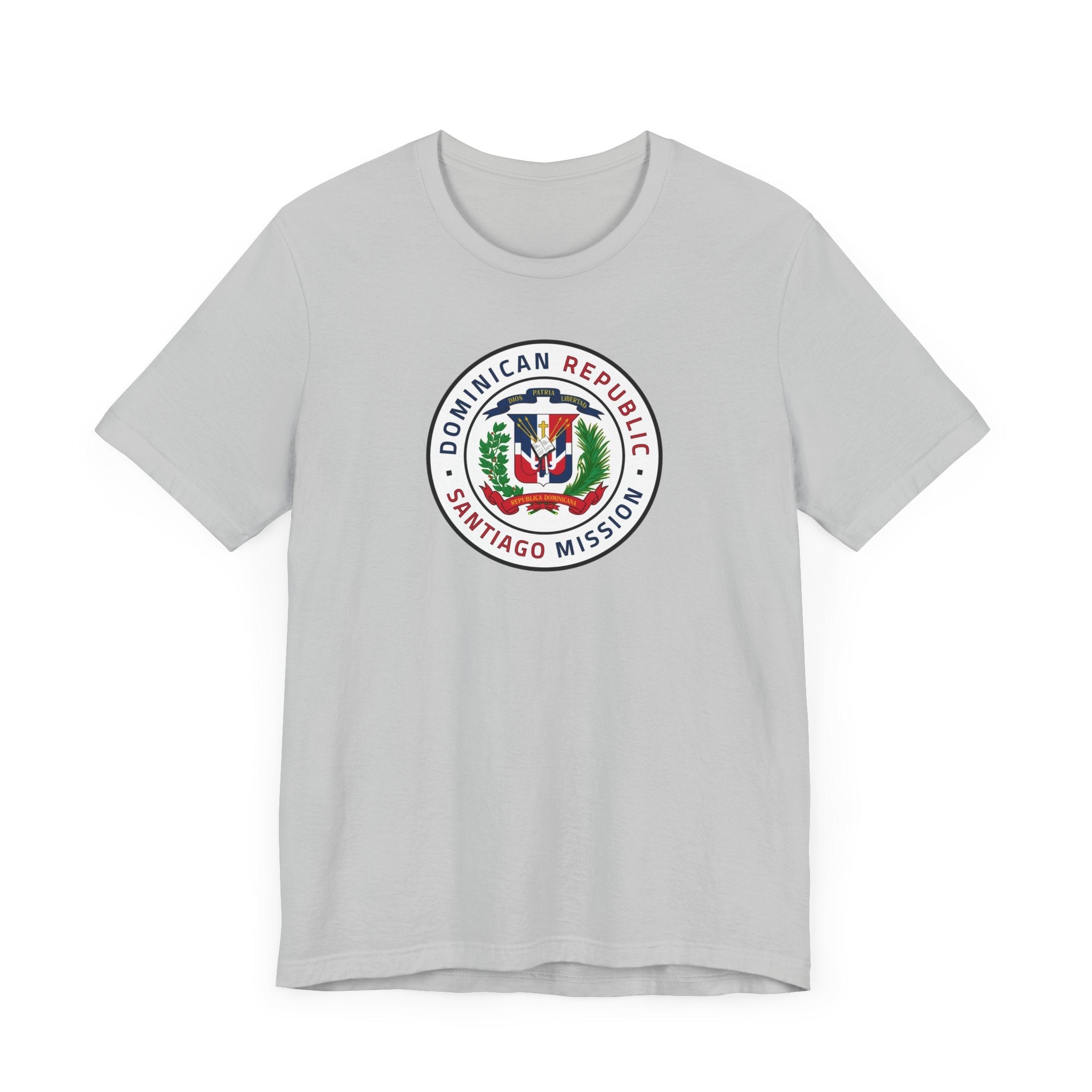 Dominican Republic Santiago Mission Flag Logo (White Border) T-shirt - Mission Wishlist - LDS Missionary Gift Store