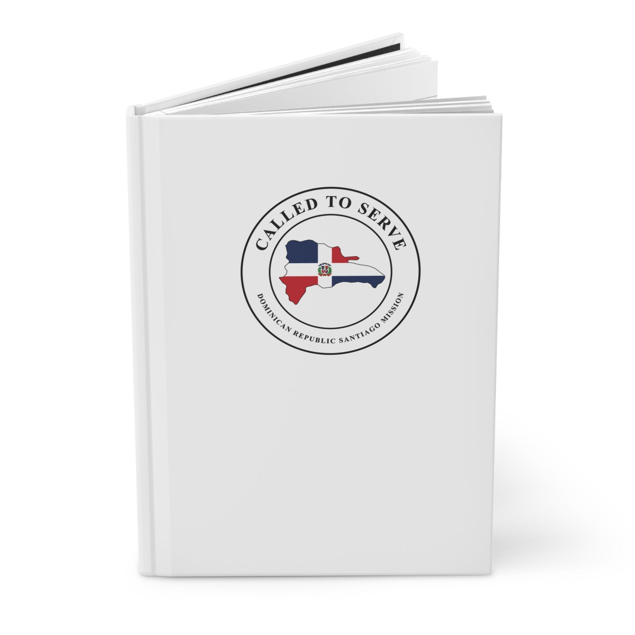 Dominican Republic Santiago Mission Flag Map Called to Serve White Hardcover Journal Matte - Mission Wishlist - LDS Missionary Gift Store