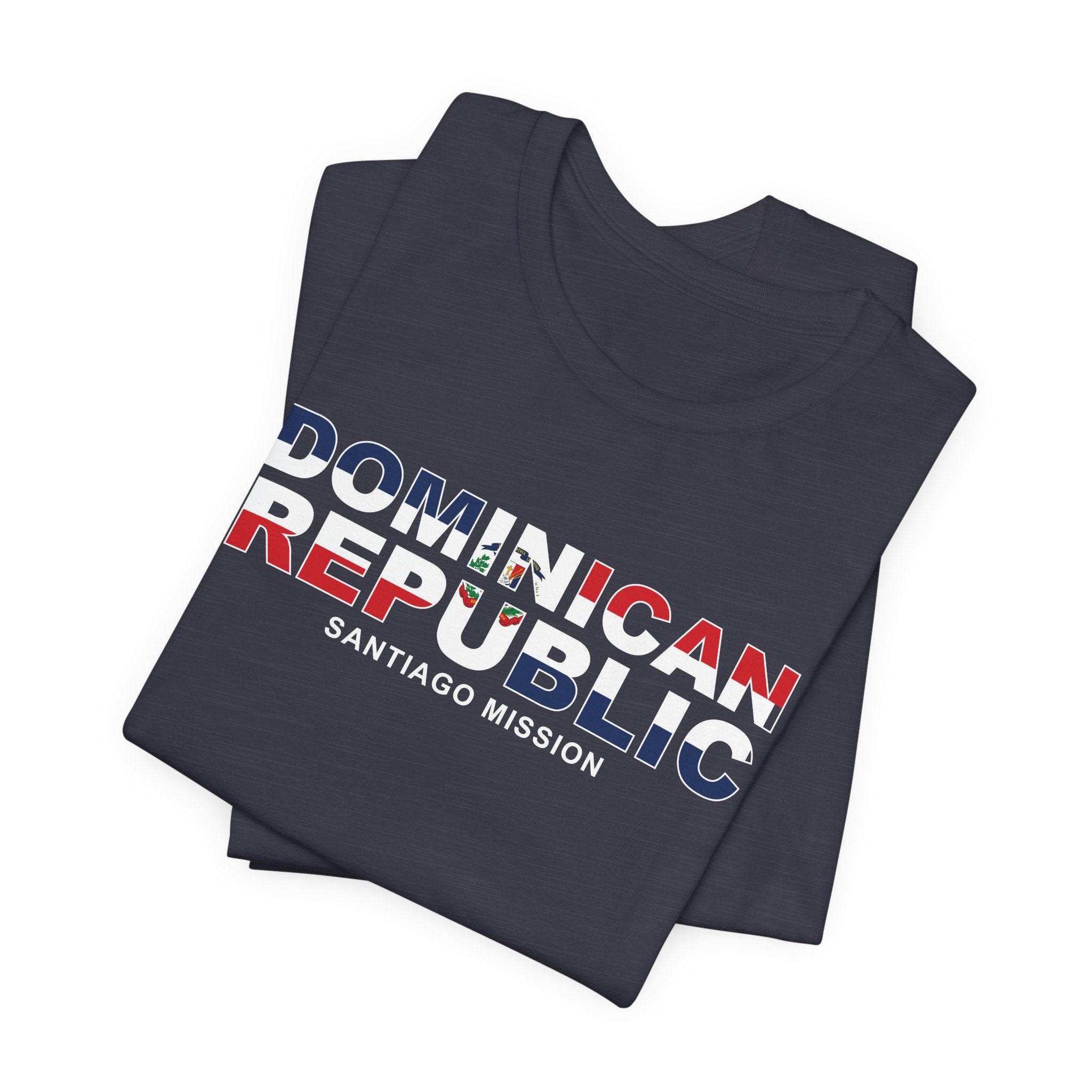 Dominican Republic Santiago Mission Flag Title T-shirt - Mission Wishlist - LDS Missionary Gift Store