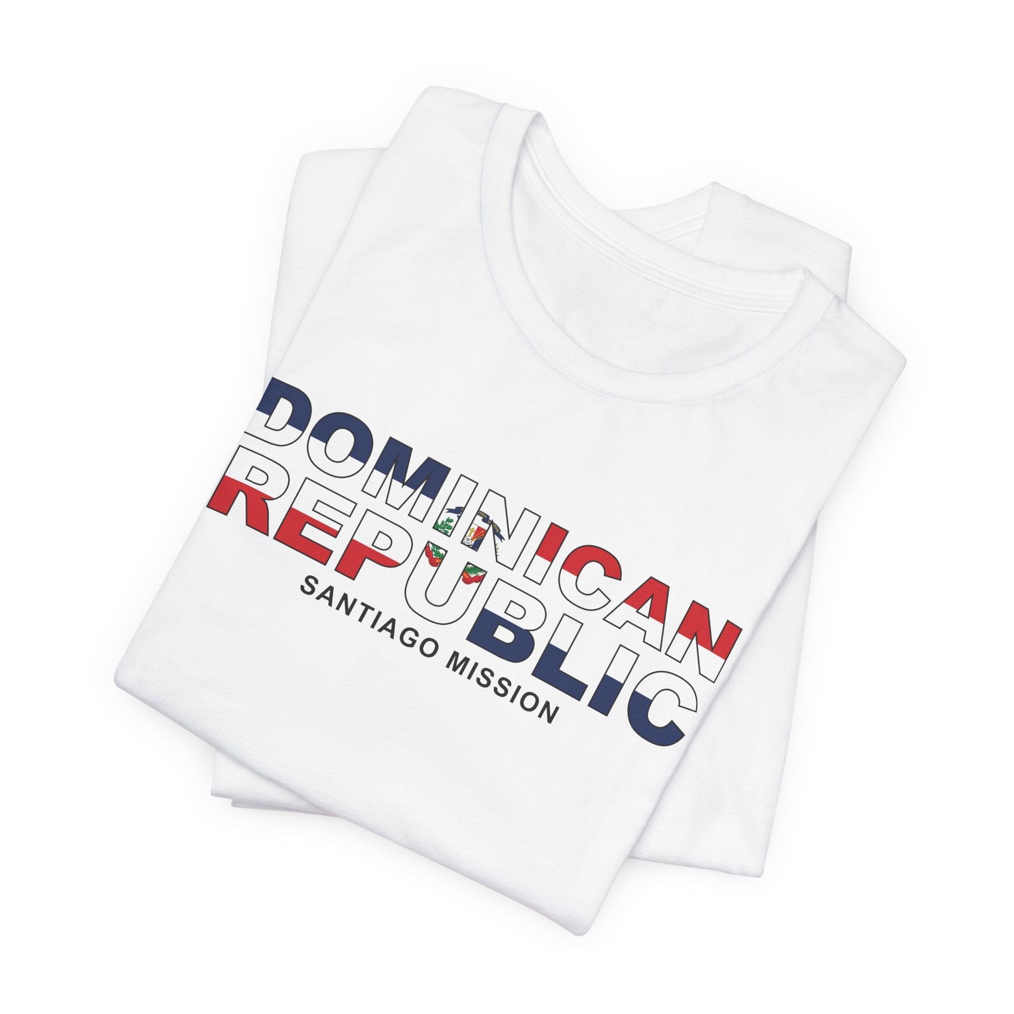 Dominican Republic Santiago Mission Flag Title T-shirt - Mission Wishlist - LDS Missionary Gift Store
