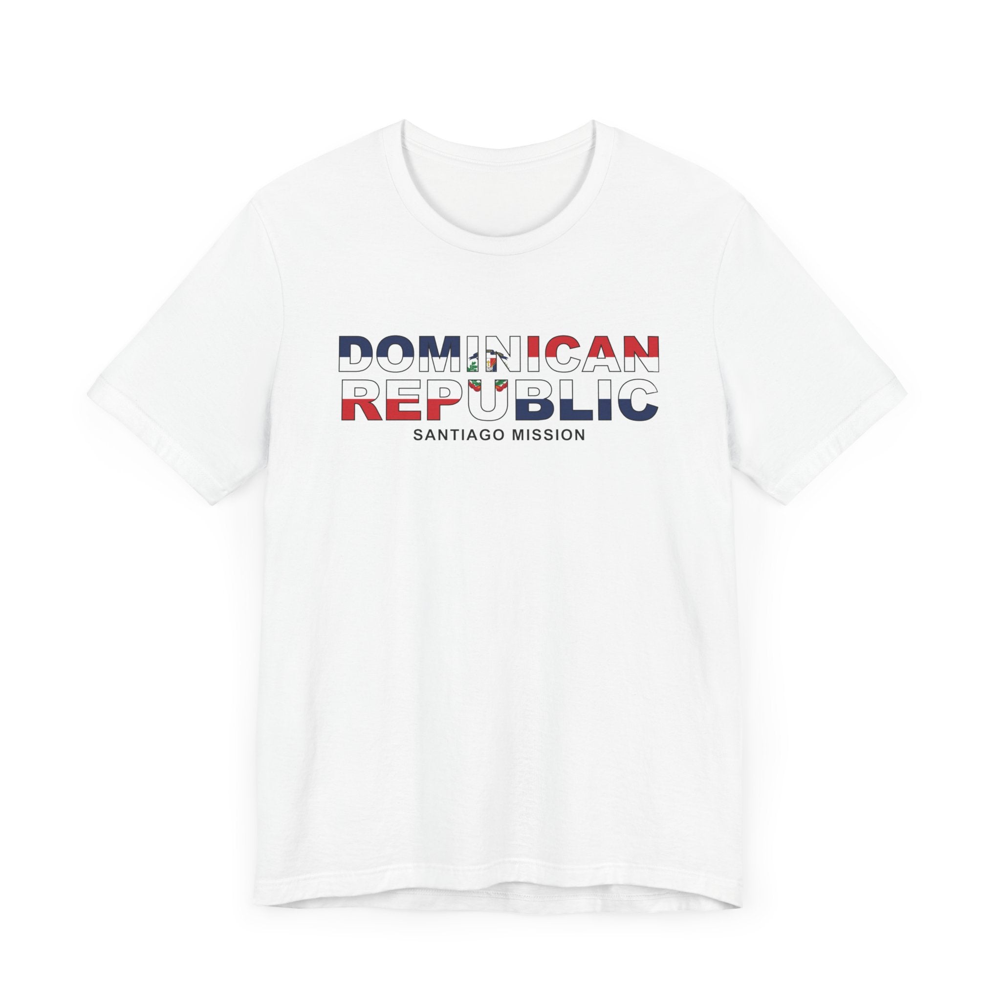 Dominican Republic Santiago Mission Flag Title T-shirt - Mission Wishlist - LDS Missionary Gift Store