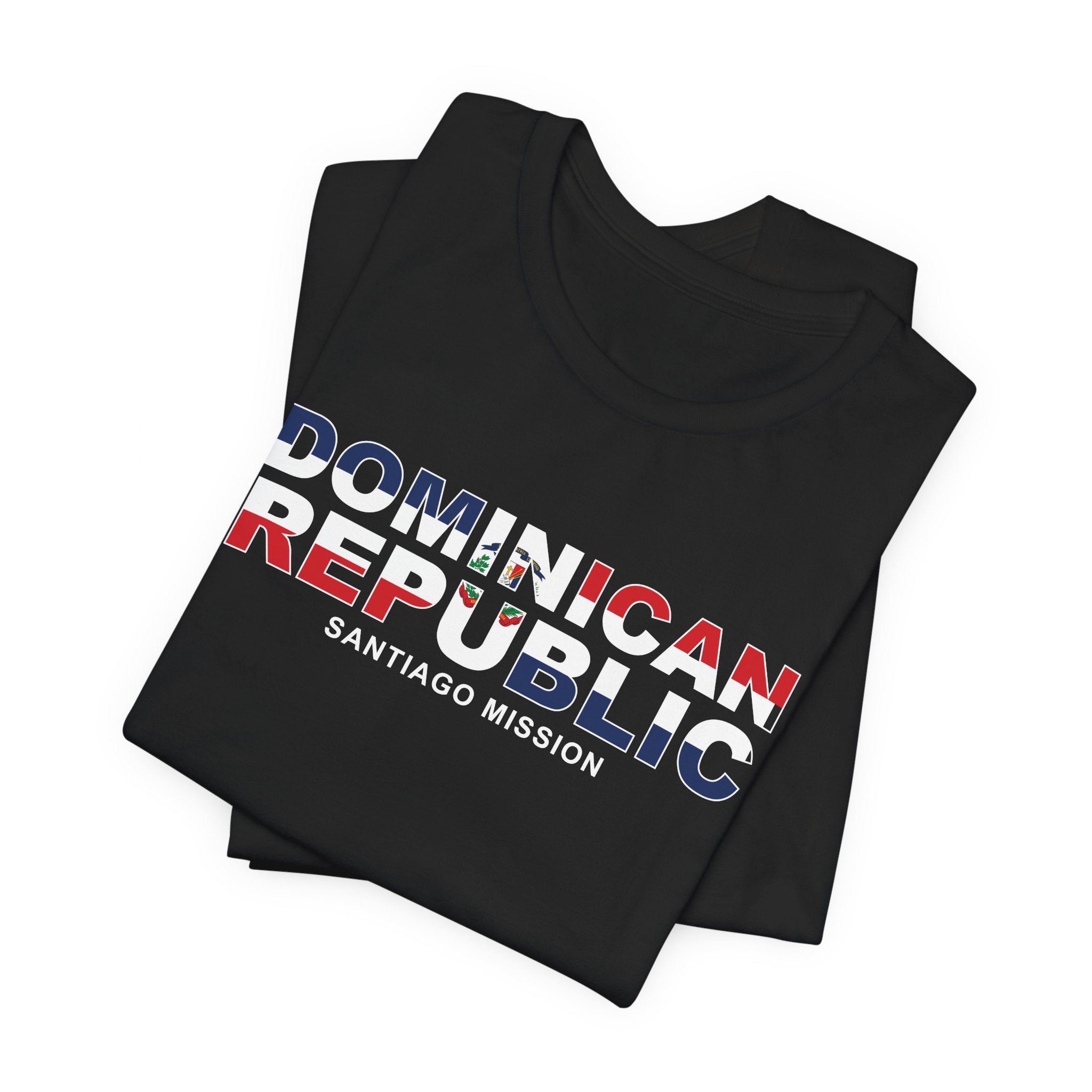 Dominican Republic Santiago Mission Flag Title T-shirt - Mission Wishlist - LDS Missionary Gift Store