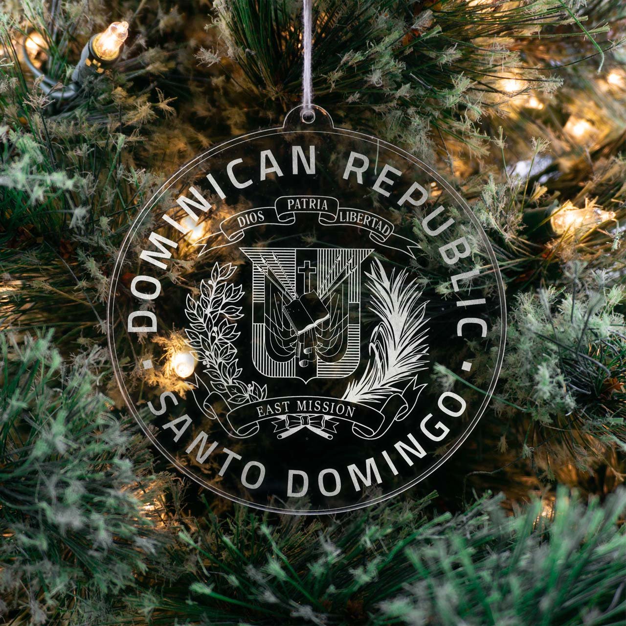 Dominican Republic Santo Domingo East Mission Christmas Ornament - Latter-Day Saint LDS Missionary Gift - Book of Mormon