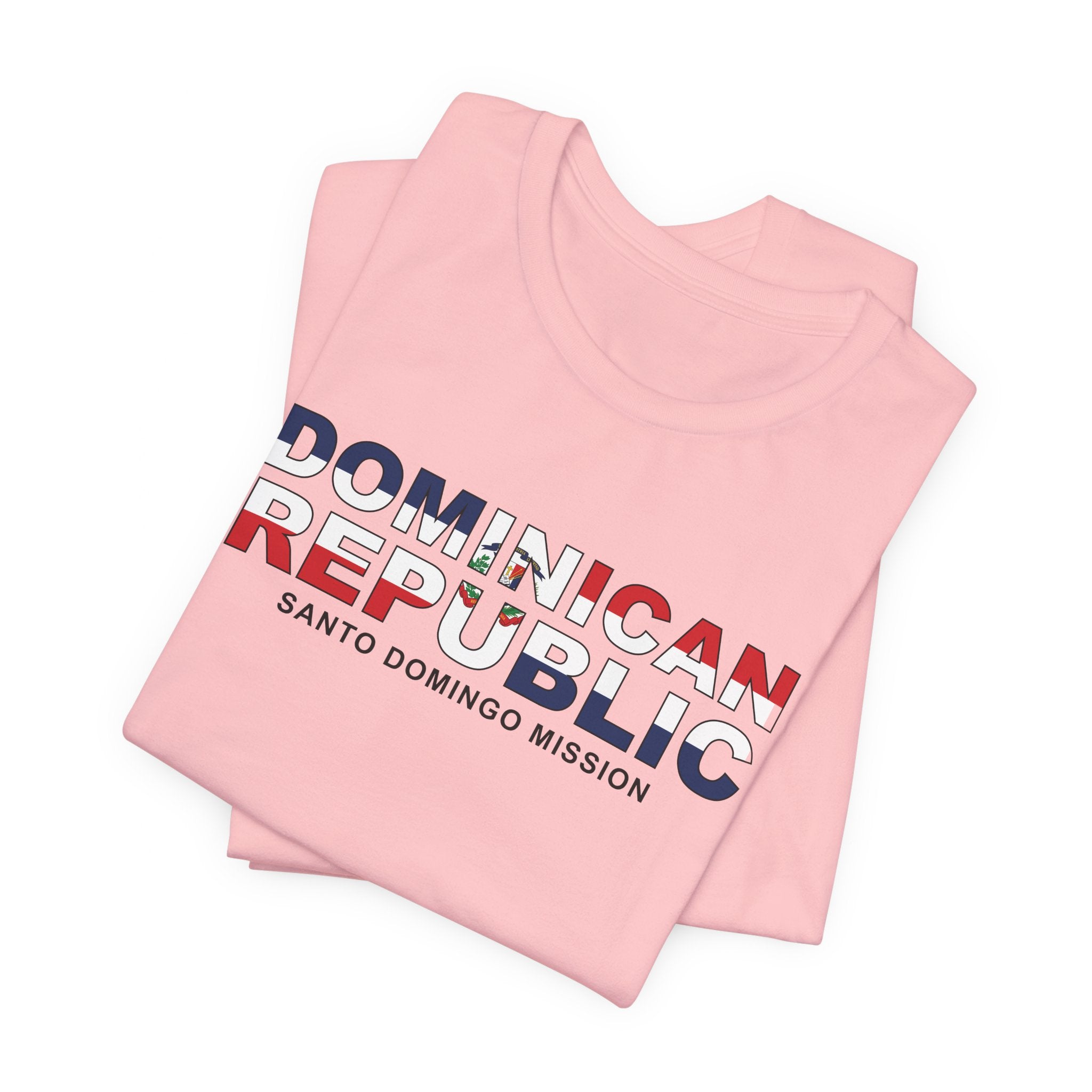 Dominican Republic Santo Domingo East Mission Flag Title T-shirt - Mission Wishlist - LDS Missionary Gift Store