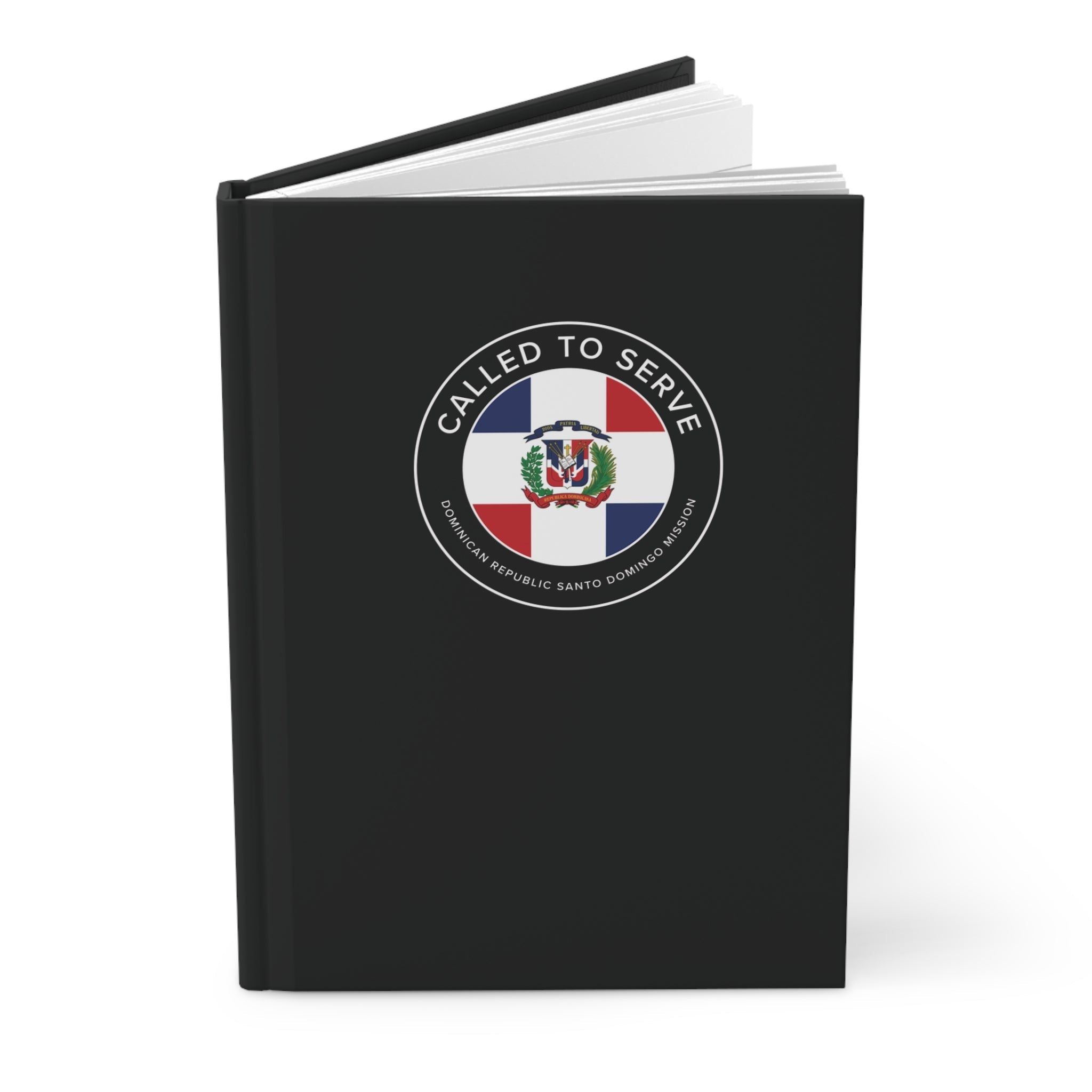 Dominican Republic Santo Domingo Mission Circle Flag Called to Serve Black Hardcover Journal Matte - Latter-Day Saint LDS Missionary Gift - Book of Mormon