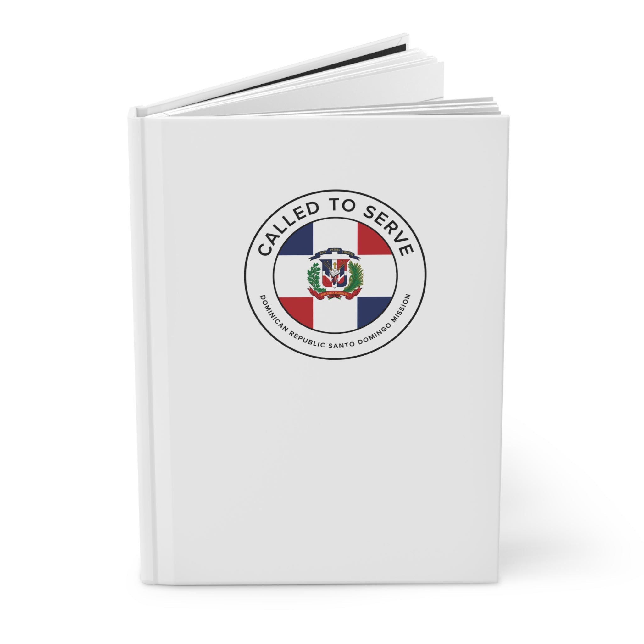 Dominican Republic Santo Domingo Mission Circle Flag Called to Serve White Hardcover Journal Matte - Mission Wishlist - LDS Missionary Gift Store