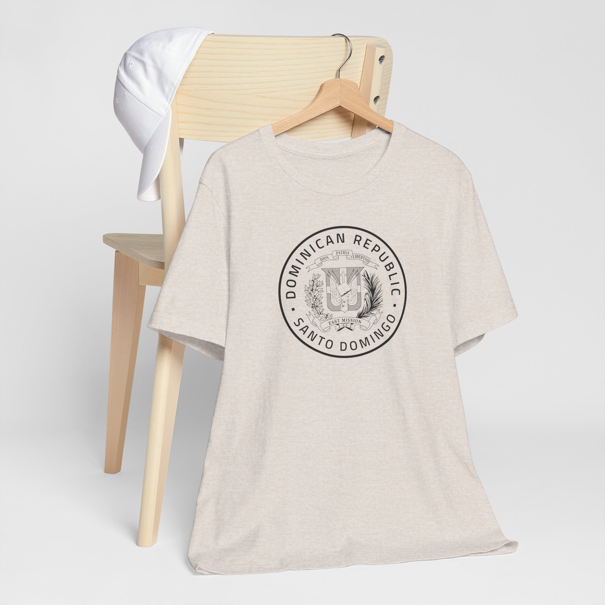 Dominican Republic Santo Domingo Mission Circular Monochrome Logo T-Shirt - Mission Wishlist - LDS Missionary Gift Store