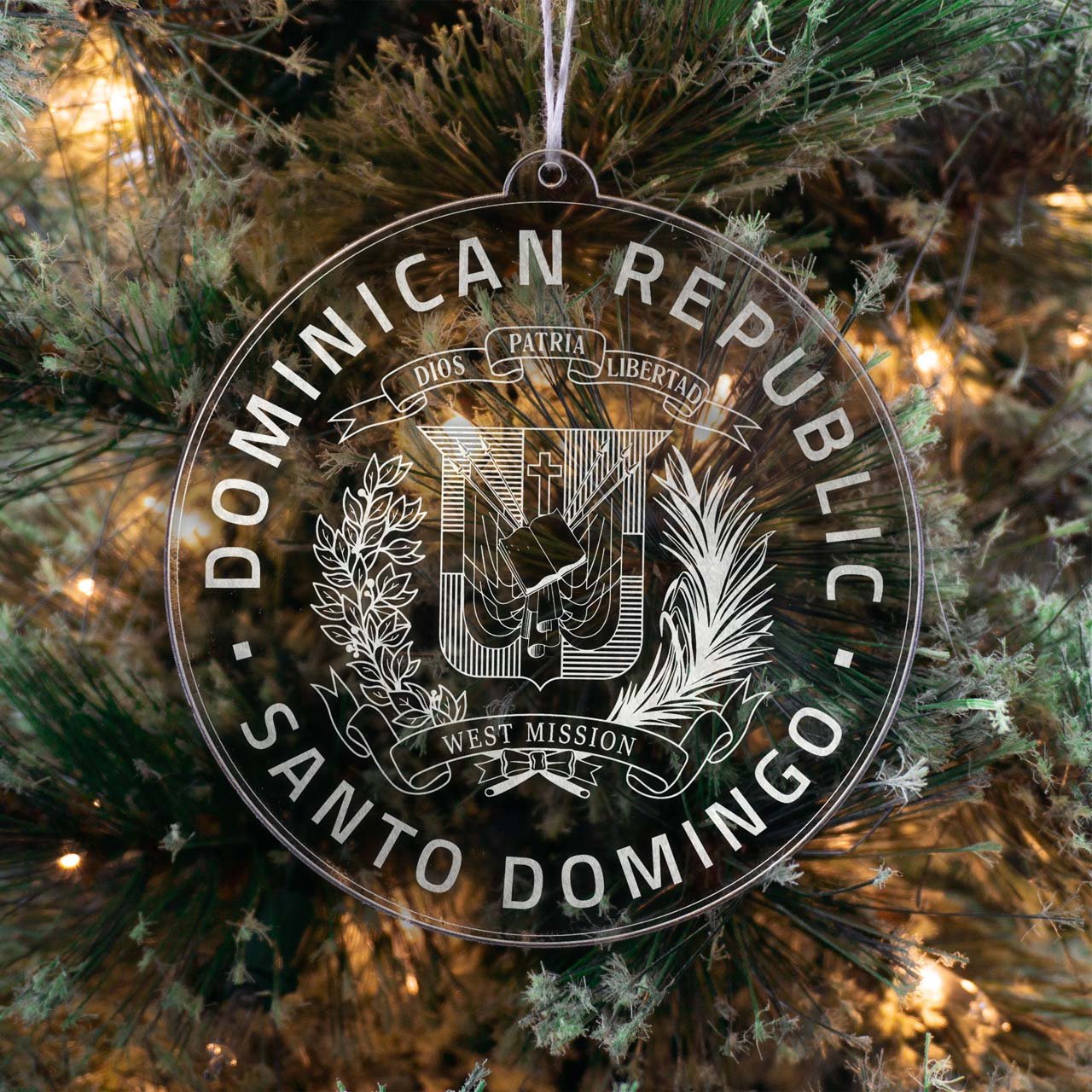 Dominican Republic Santo Domingo West Mission Christmas Ornament - Latter-Day Saint LDS Missionary Gift - Book of Mormon