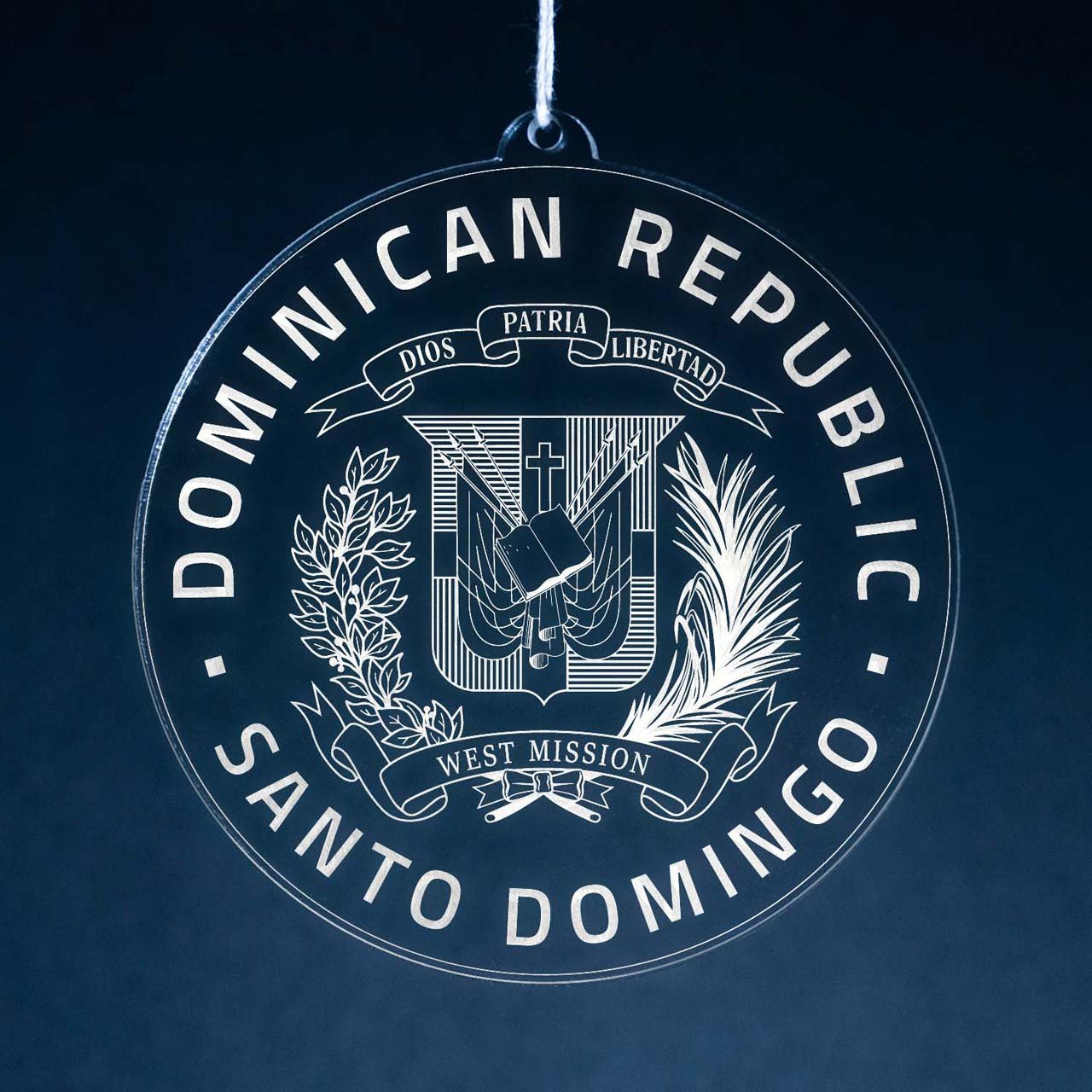 Dominican Republic Santo Domingo West Mission Christmas Ornament - Latter-Day Saint LDS Missionary Gift - Book of Mormon