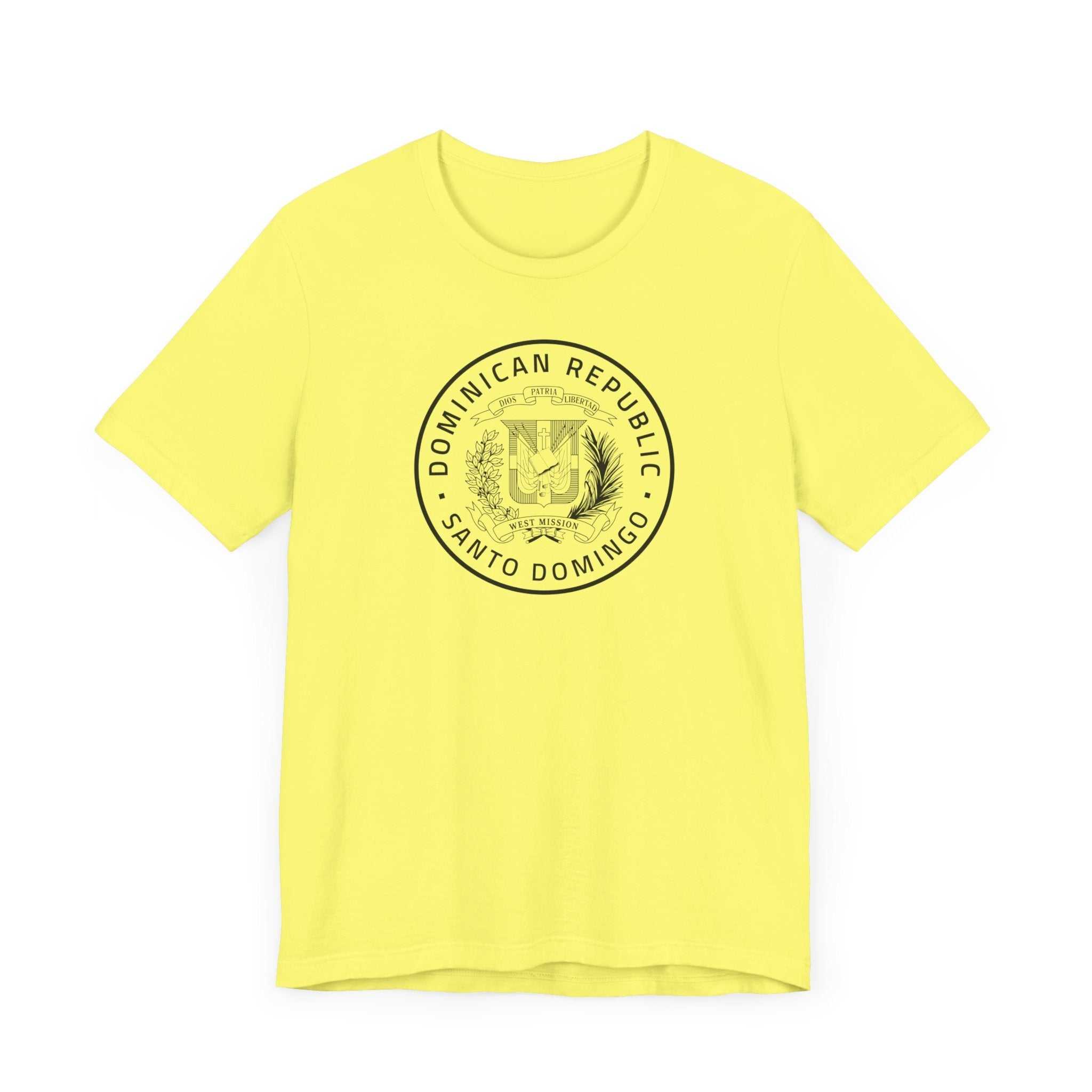 Dominican Republic Santo Domingo West Mission Circular Monochrome Logo T-Shirt - Mission Wishlist - LDS Missionary Gift Store