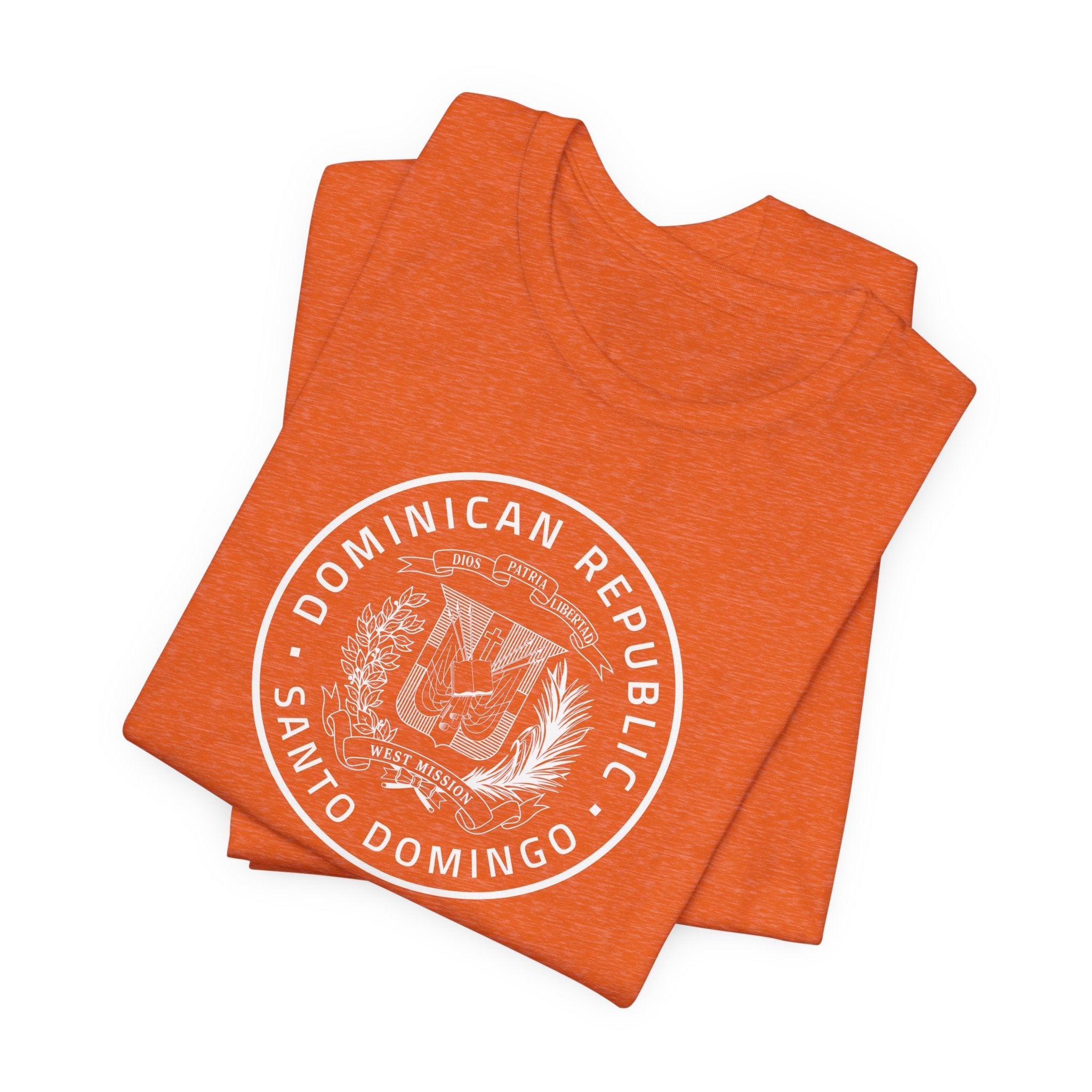 Dominican Republic Santo Domingo West Mission Circular Monochrome Logo T-Shirt - Mission Wishlist - LDS Missionary Gift Store