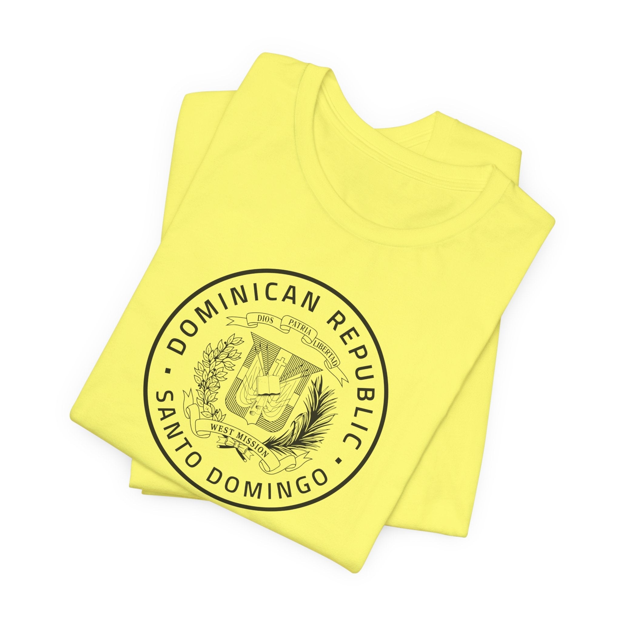 Dominican Republic Santo Domingo West Mission Circular Monochrome Logo T-Shirt - Mission Wishlist - LDS Missionary Gift Store