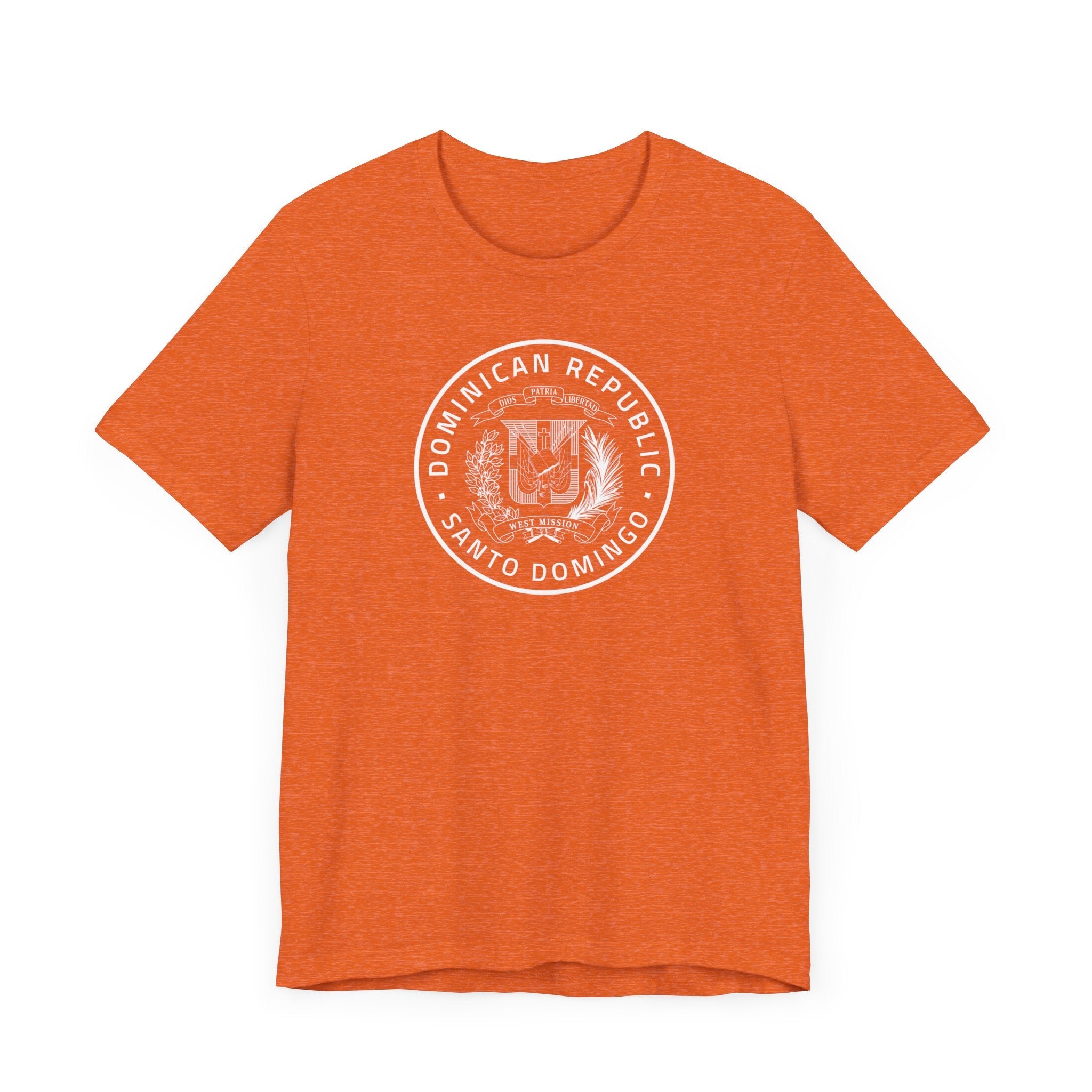 Dominican Republic Santo Domingo West Mission Circular Monochrome Logo T-Shirt - Mission Wishlist - LDS Missionary Gift Store