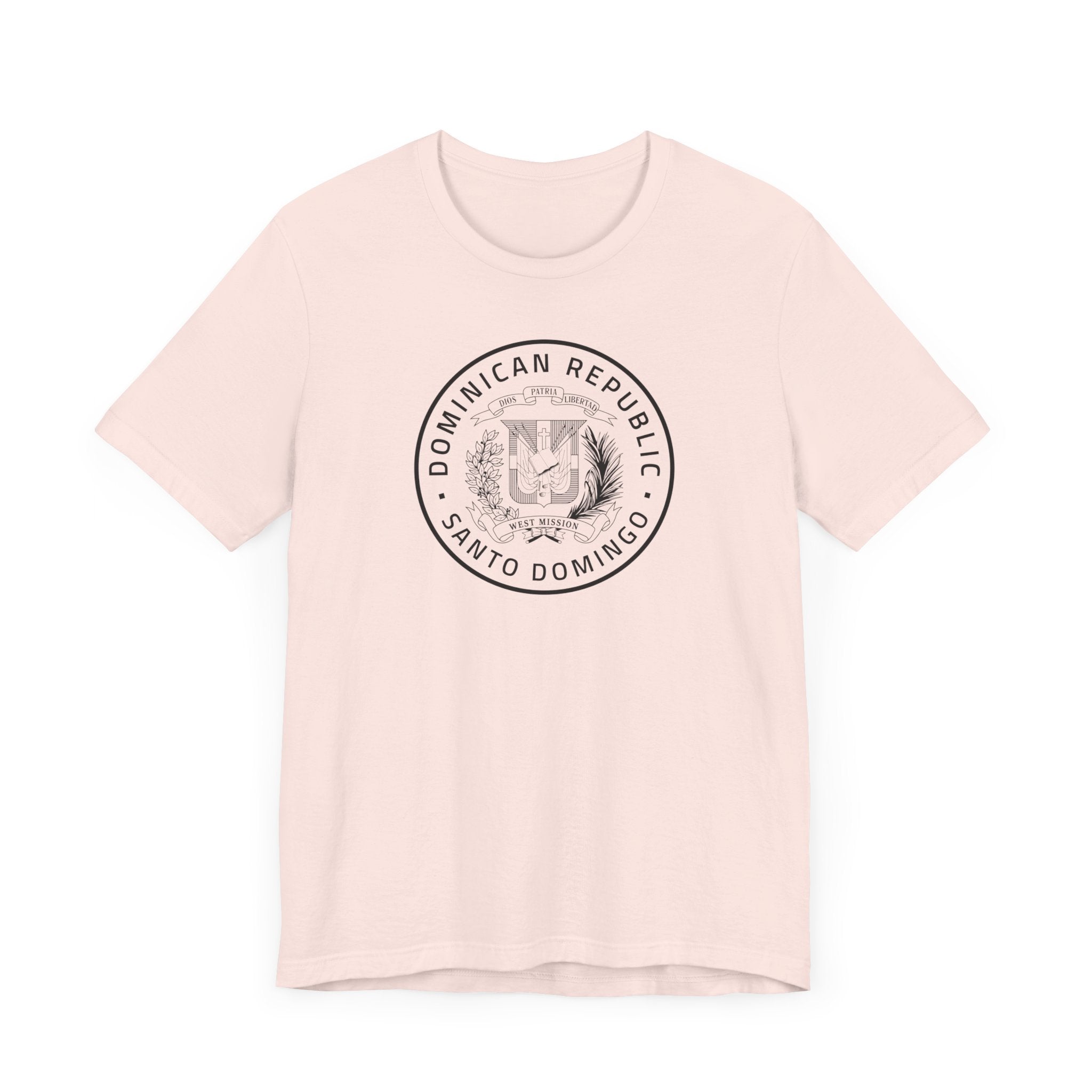 Dominican Republic Santo Domingo West Mission Circular Monochrome Logo T-Shirt - Mission Wishlist - LDS Missionary Gift Store