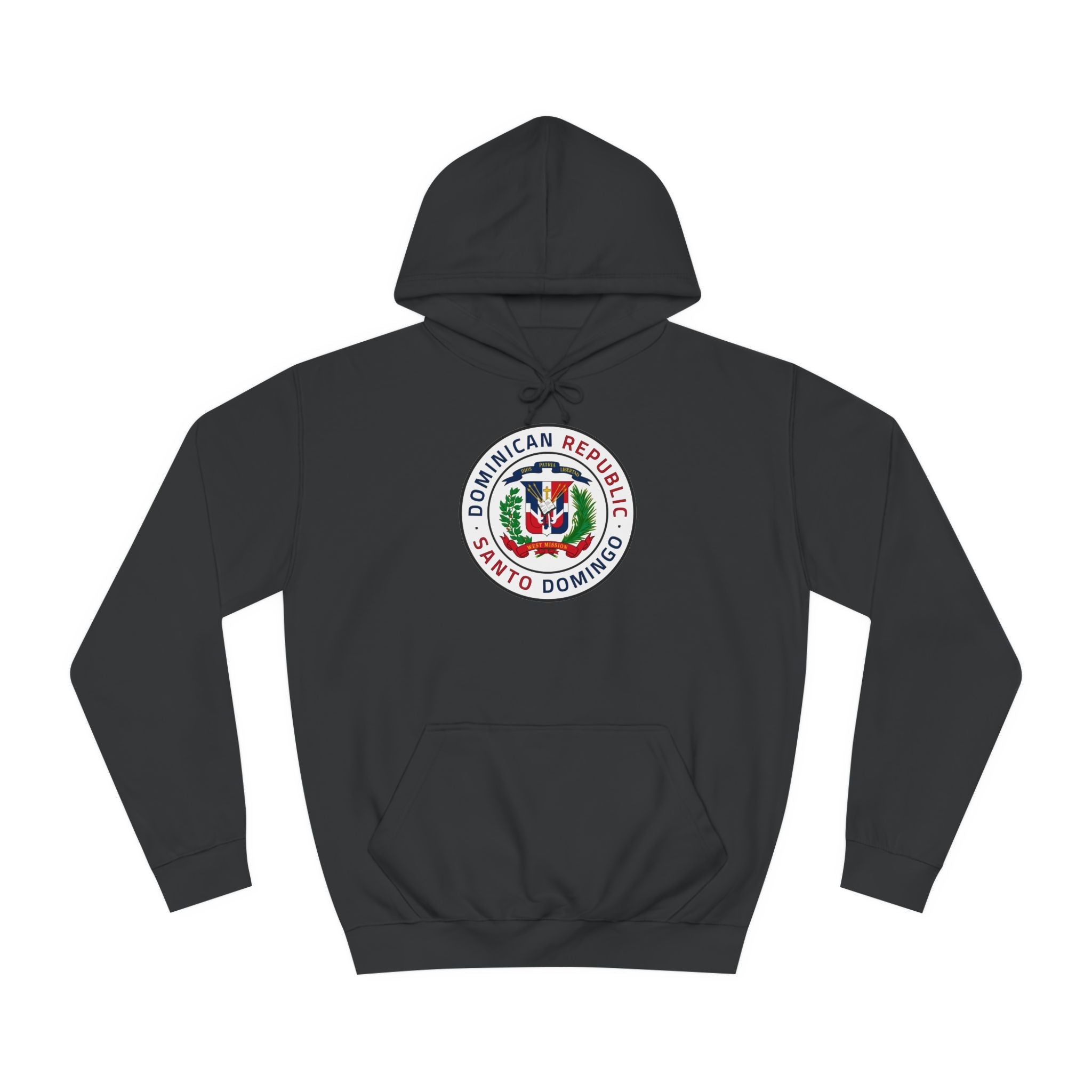 Dominican Republic Santo Domingo West Mission Flag Logo (White Border) College Hoodie - Mission Wishlist - LDS Missionary Gift Store