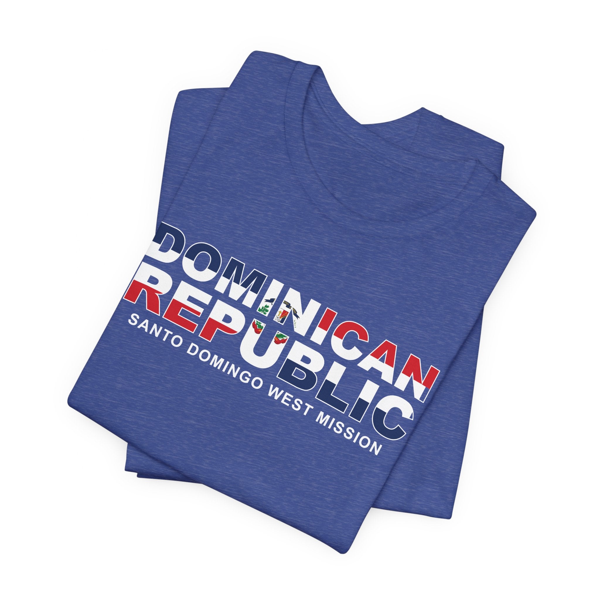 Dominican Republic Santo Domingo West Mission Flag Title T-shirt - Mission Wishlist - LDS Missionary Gift Store