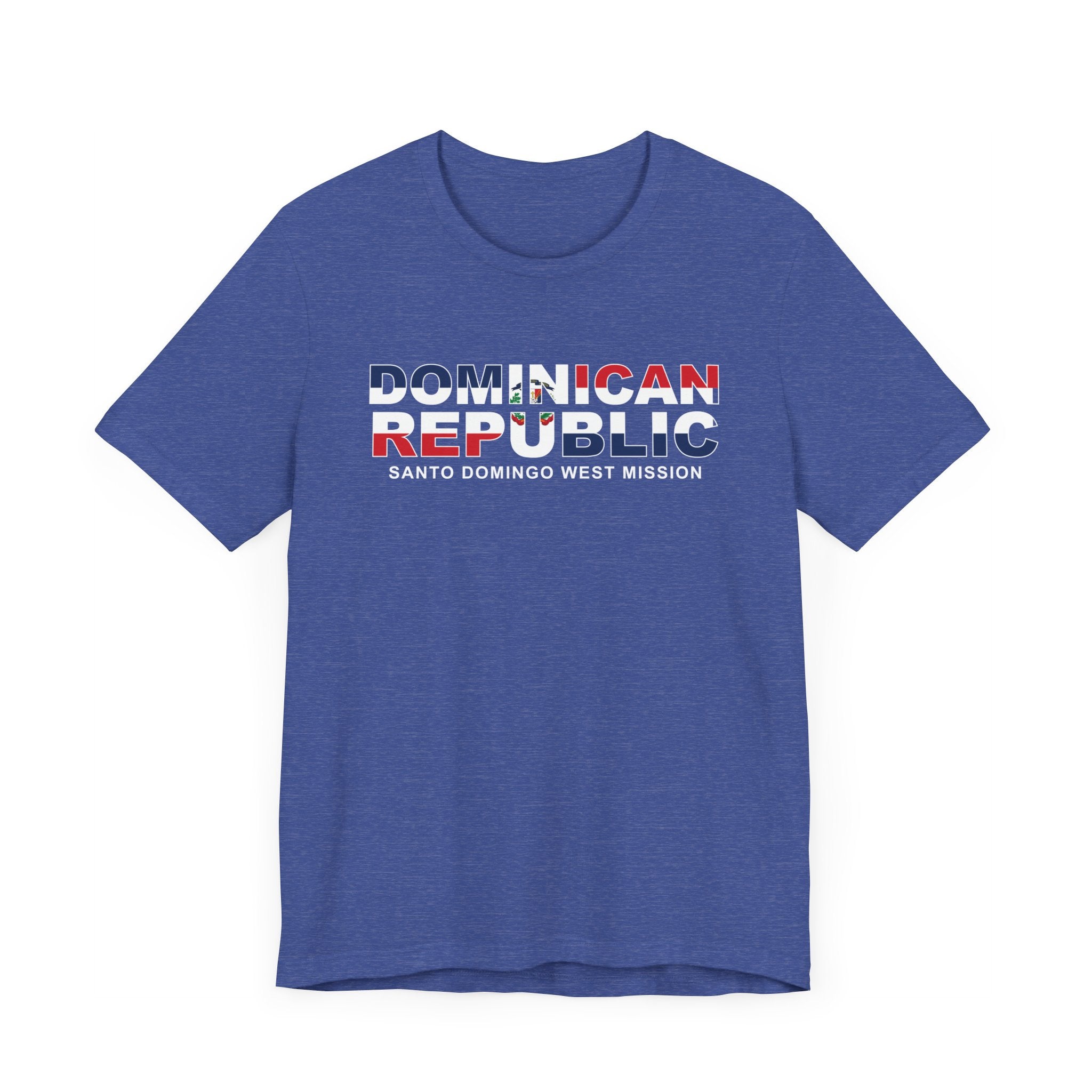 Dominican Republic Santo Domingo West Mission Flag Title T-shirt - Mission Wishlist - LDS Missionary Gift Store