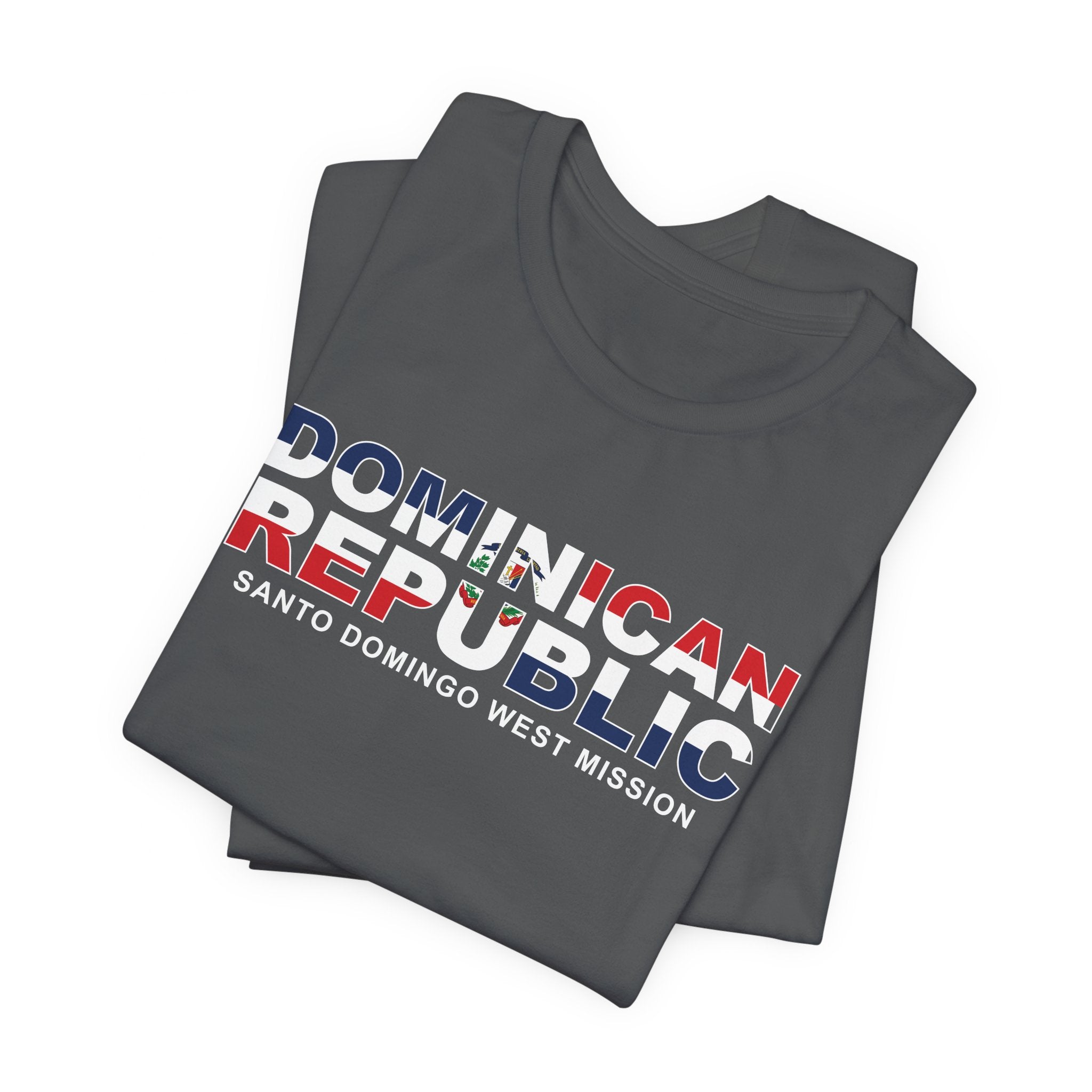 Dominican Republic Santo Domingo West Mission Flag Title T-shirt - Mission Wishlist - LDS Missionary Gift Store