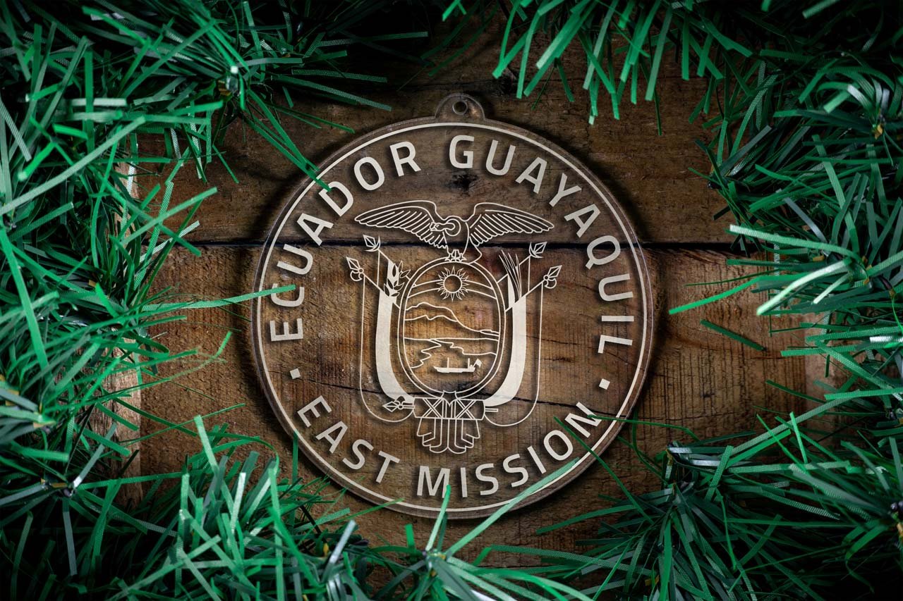 Ecuador Guayaquil East Mission Christmas Ornament - Latter-Day Saint LDS Missionary Gift - Book of Mormon