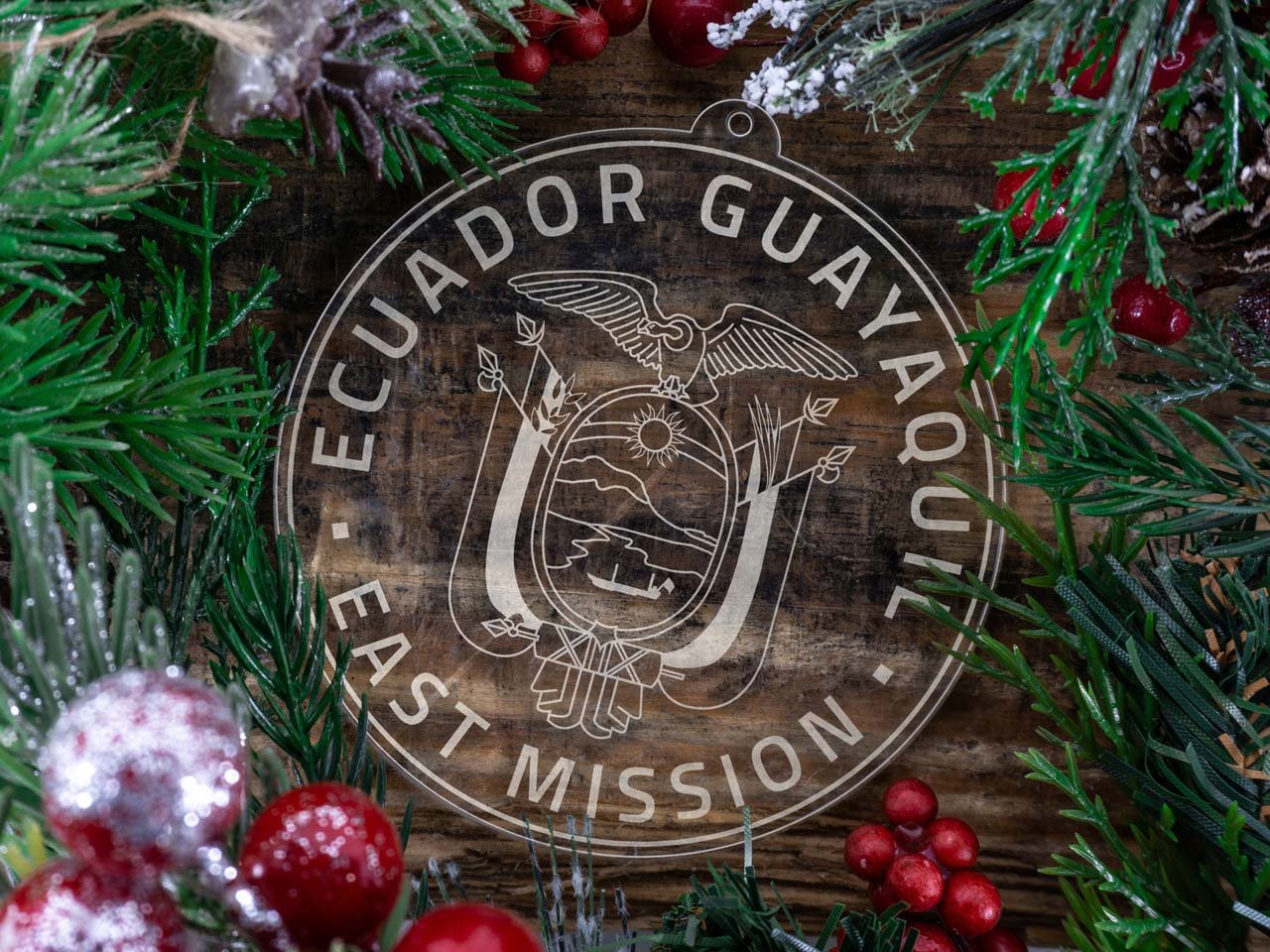 Ecuador Guayaquil East Mission Christmas Ornament - Latter-Day Saint LDS Missionary Gift - Book of Mormon