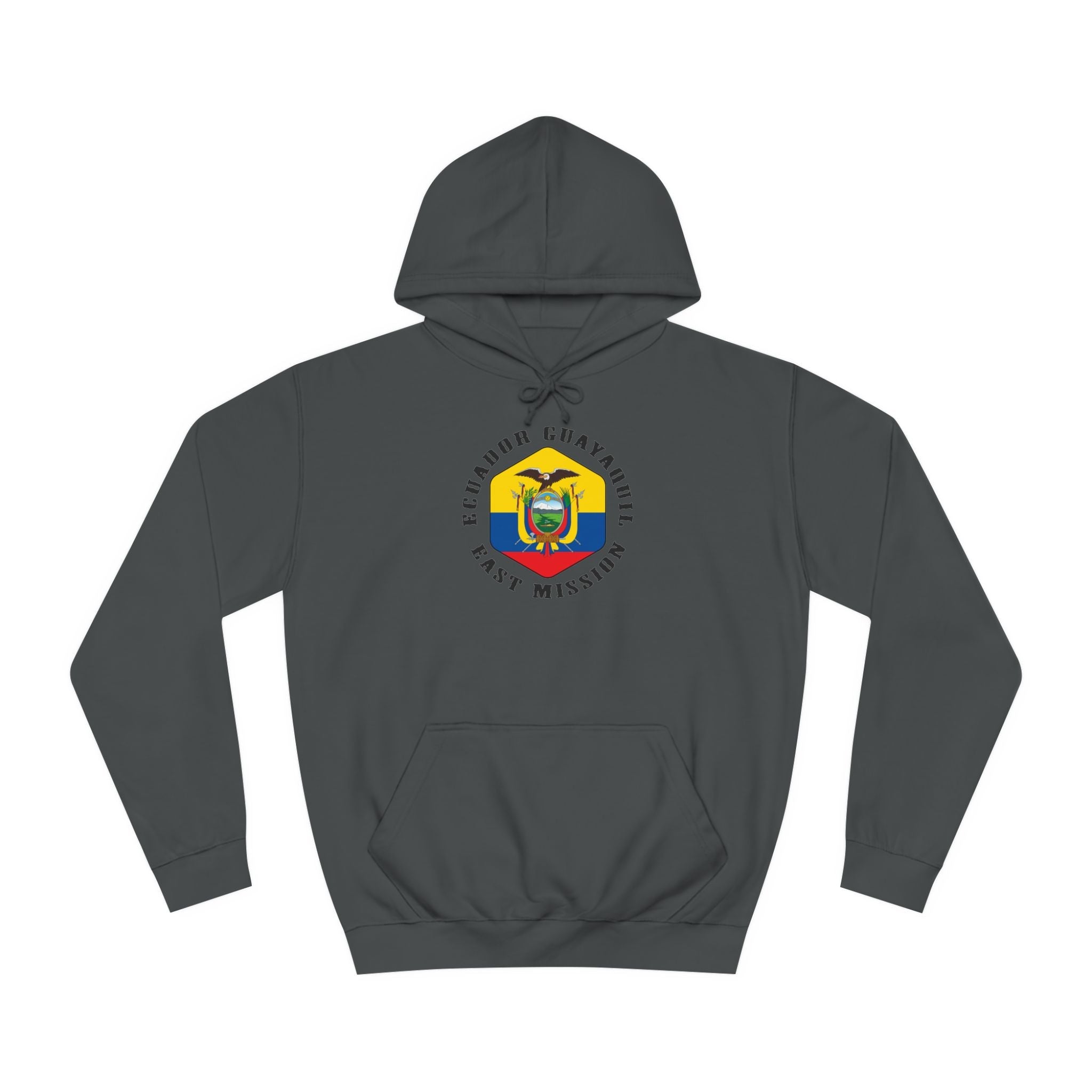 Ecuador Guayaquil East Mission Flag Logo (Black Border) College Hoodie - Mission Wishlist - LDS Missionary Gift Store