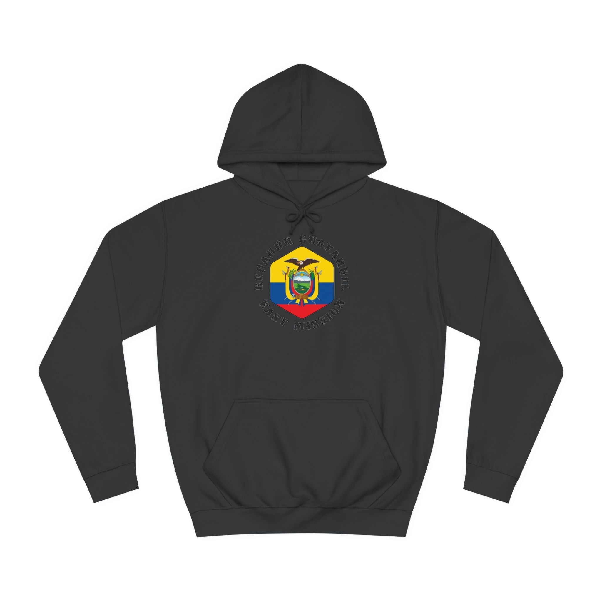 Ecuador Guayaquil East Mission Flag Logo (Black Border) College Hoodie - Mission Wishlist - LDS Missionary Gift Store