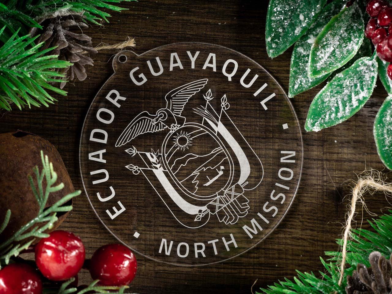 Ecuador Guayaquil North Mission Christmas Ornament - Latter-Day Saint LDS Missionary Gift - Book of Mormon