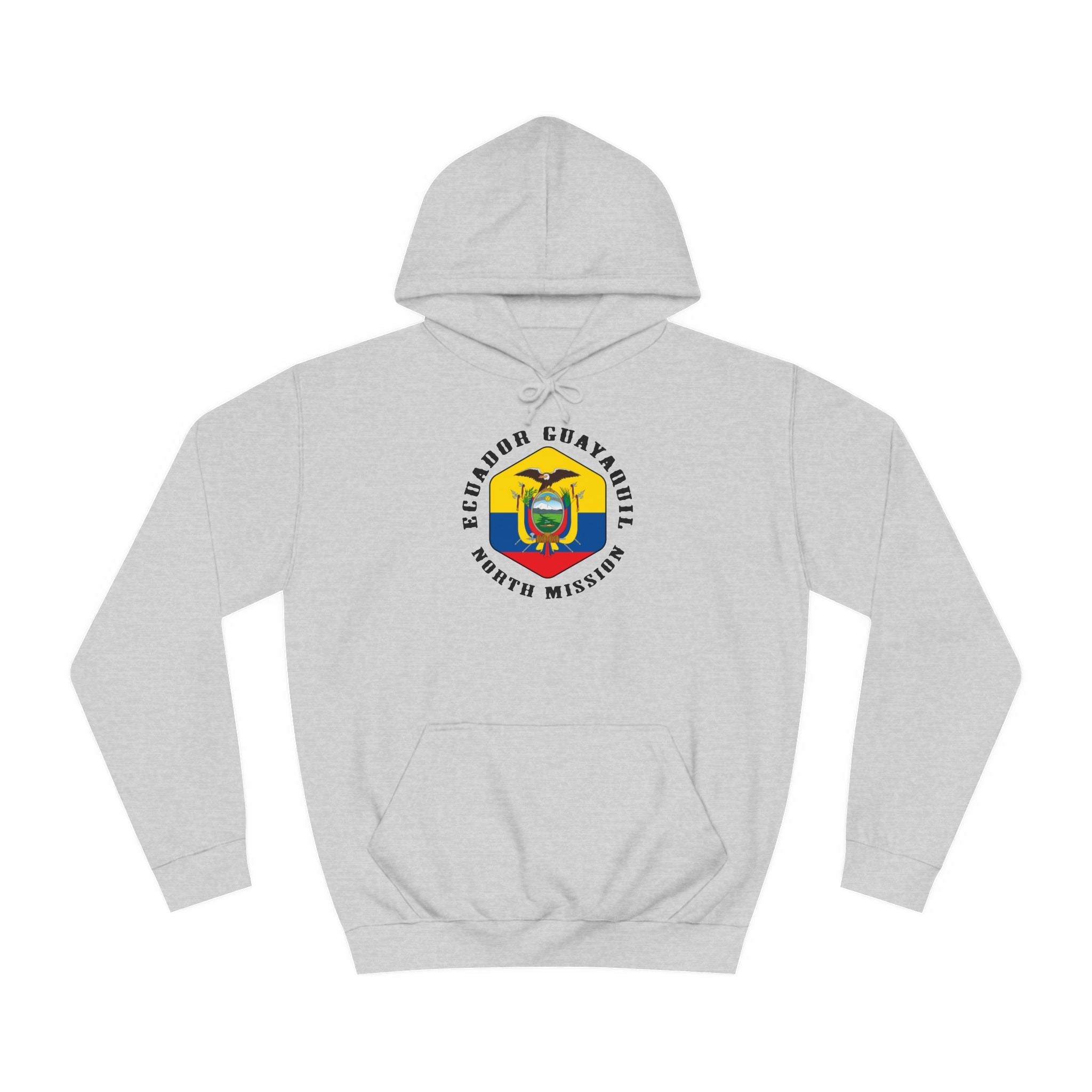Ecuador Guayaquil North Mission Flag Logo (Black Border) College Hoodie - Latter-Day Saint LDS Missionary Gift - Book of Mormon