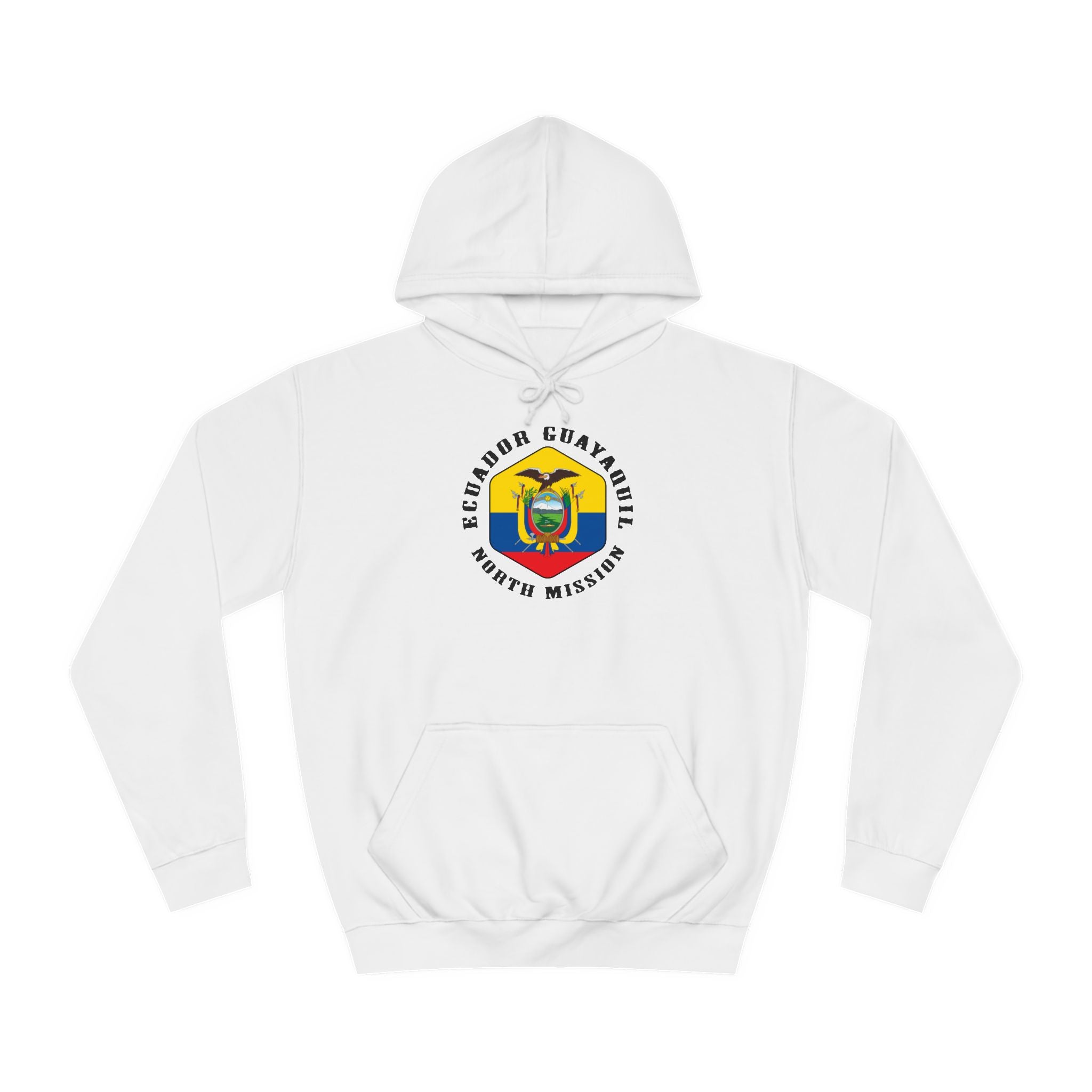 Ecuador Guayaquil North Mission Flag Logo (Black Border) College Hoodie - Latter-Day Saint LDS Missionary Gift - Book of Mormon