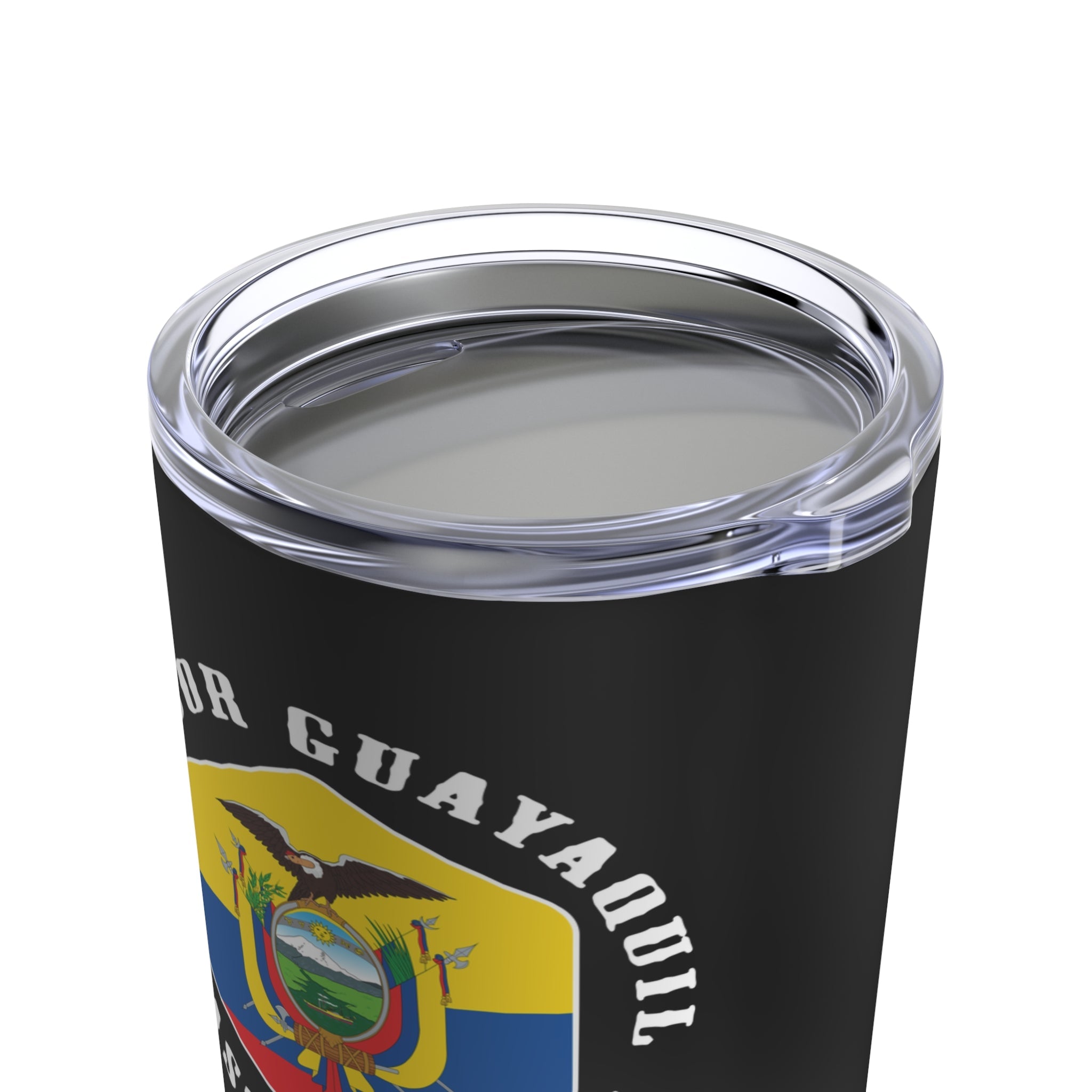 Ecuador Guayaquil North Mission Flag Logo Tumbler 20oz Black - Latter-Day Saint LDS Missionary Gift - Book of Mormon