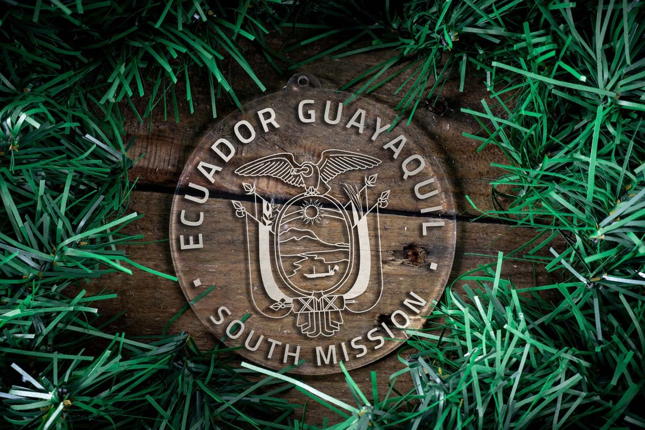 Ecuador Guayaquil South Mission Christmas Ornament - Latter-Day Saint LDS Missionary Gift - Book of Mormon