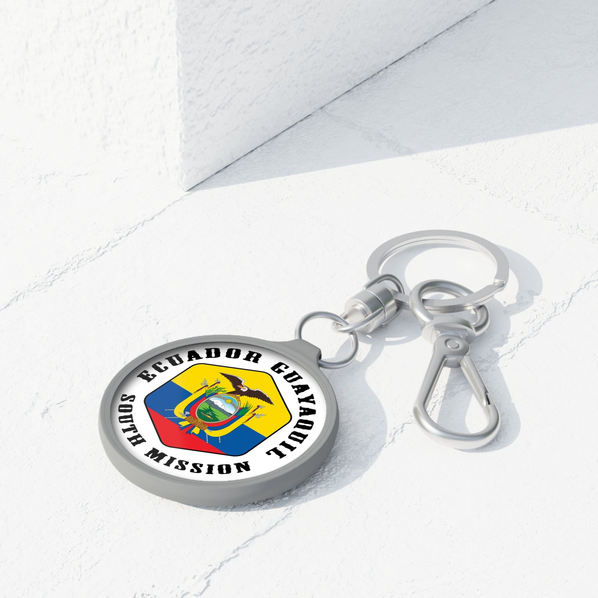 Ecuador Guayaquil South Mission Circle Flag Key Tag - Mission Wishlist - LDS Missionary Gift Store