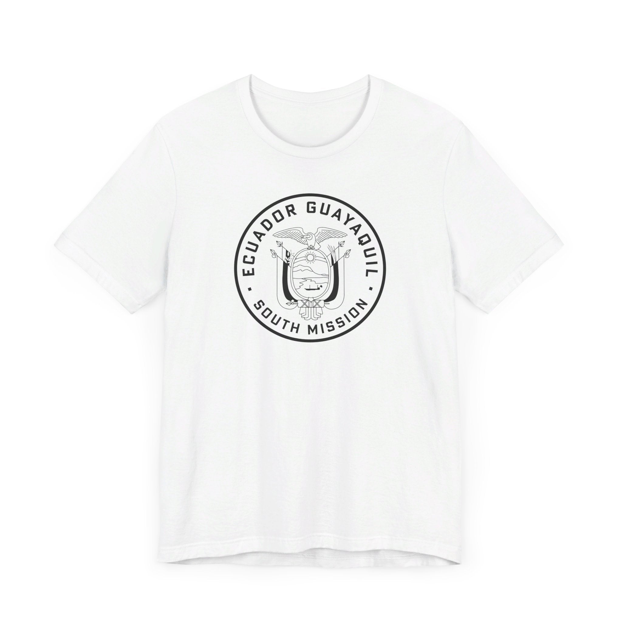Ecuador Guayaquil South Mission Circular Monochrome Logo T-Shirt - Mission Wishlist - LDS Missionary Gift Store