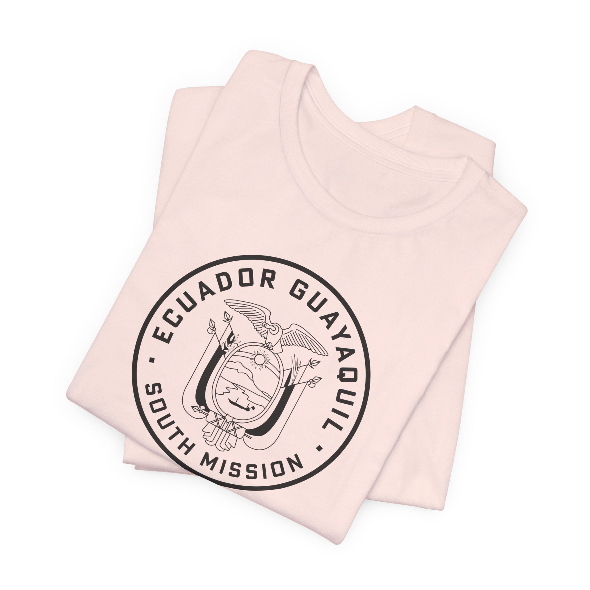 Ecuador Guayaquil South Mission Circular Monochrome Logo T-Shirt - Mission Wishlist - LDS Missionary Gift Store