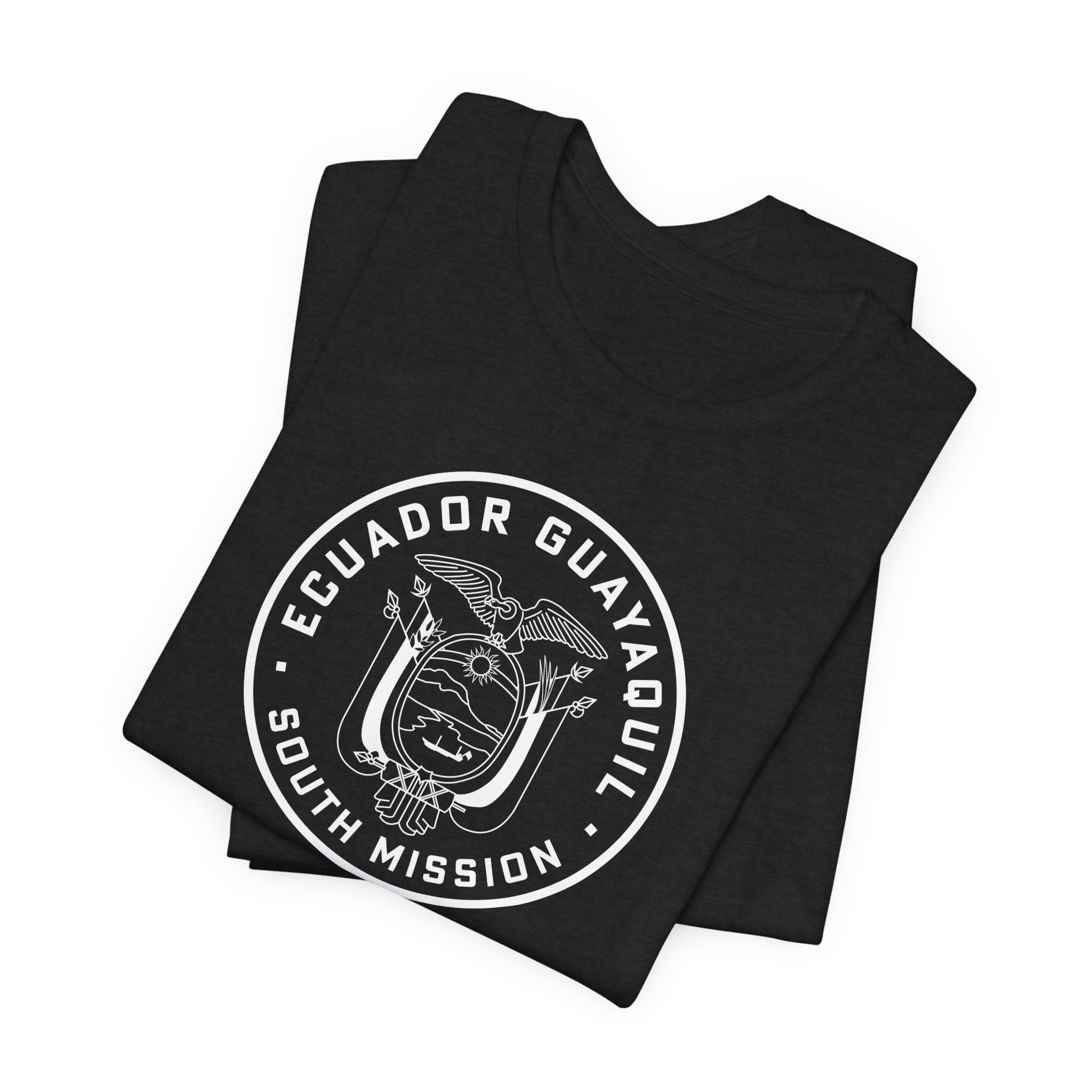 Ecuador Guayaquil South Mission Circular Monochrome Logo T-Shirt - Mission Wishlist - LDS Missionary Gift Store