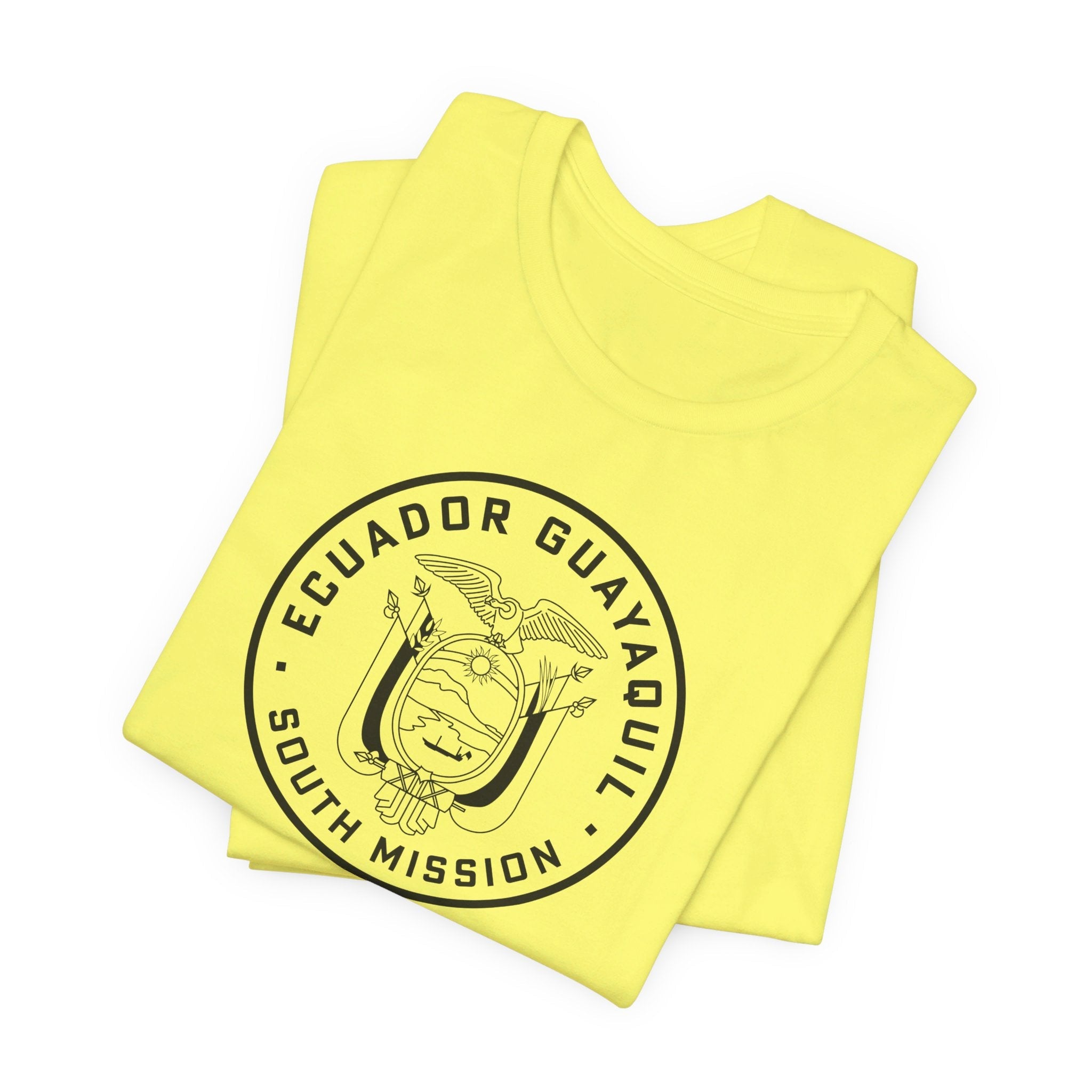 Ecuador Guayaquil South Mission Circular Monochrome Logo T-Shirt - Mission Wishlist - LDS Missionary Gift Store