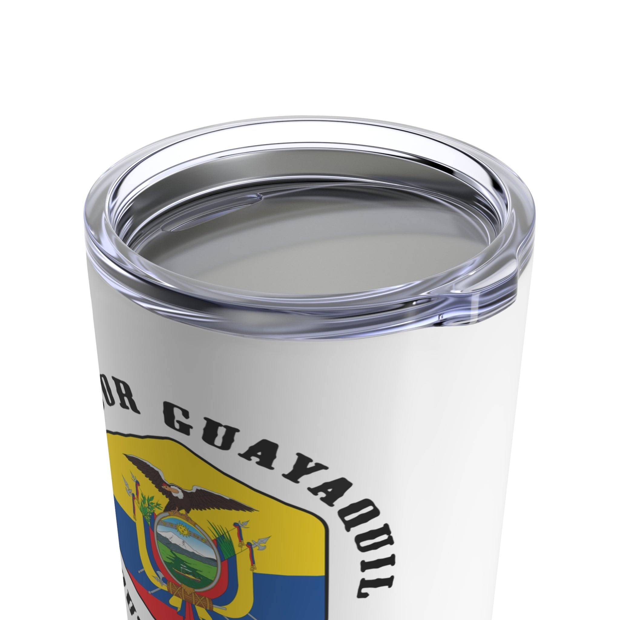 Ecuador Guayaquil South Mission Flag Logo Tumbler 20oz White - Latter-Day Saint LDS Missionary Gift - Book of Mormon