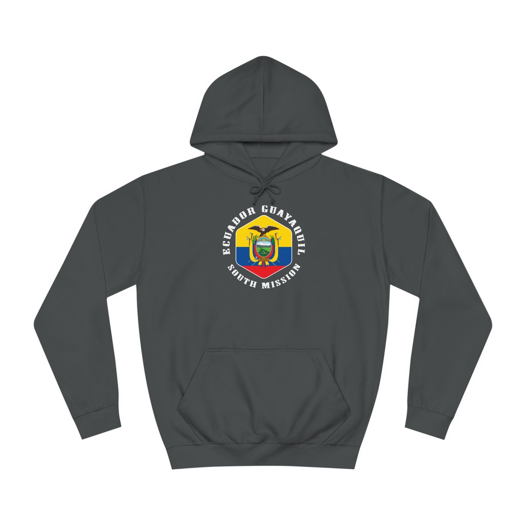 Ecuador Guayaquil South Mission Flag Logo (White Border) College Hoodie - Mission Wishlist - LDS Missionary Gift Store