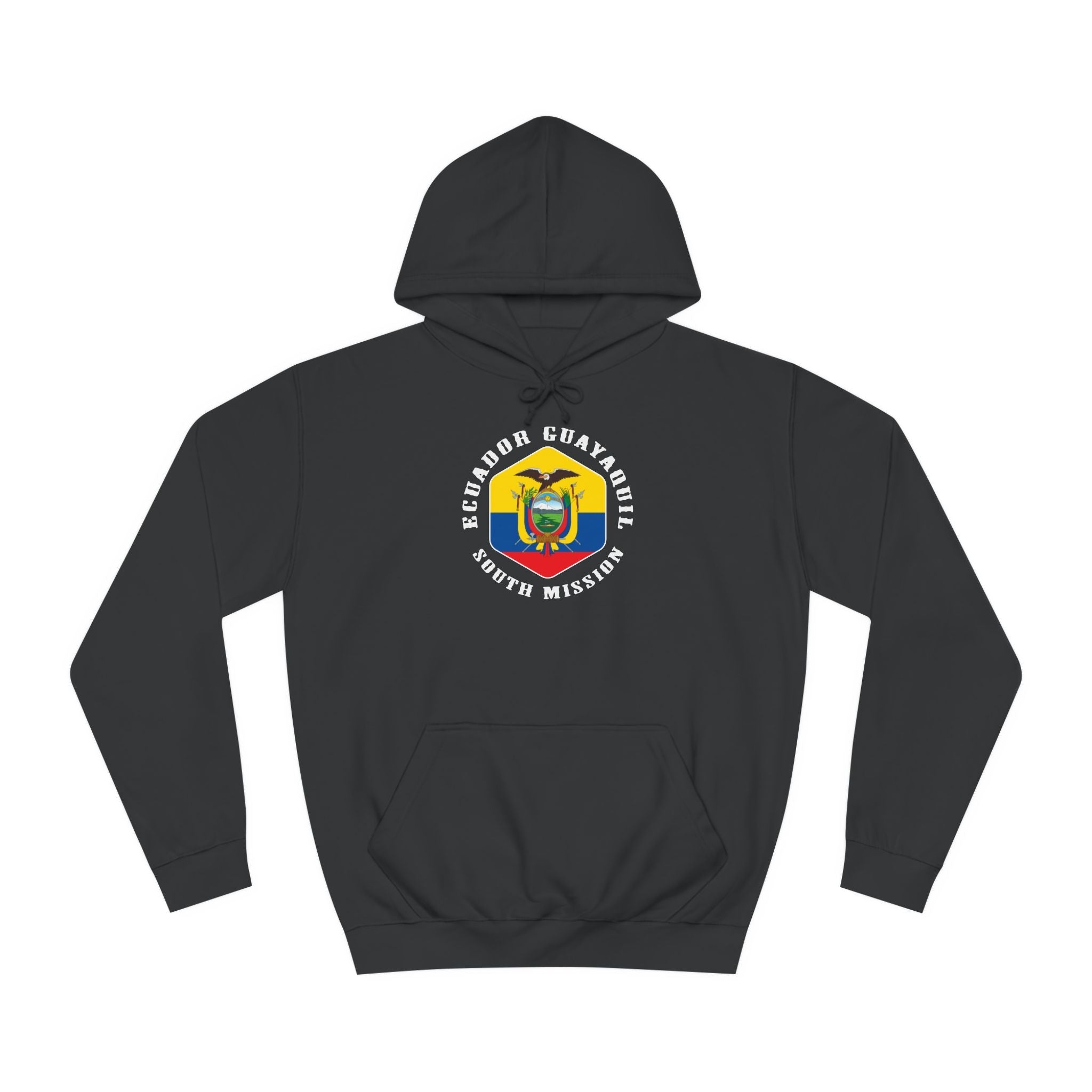 Ecuador Guayaquil South Mission Flag Logo (White Border) College Hoodie - Mission Wishlist - LDS Missionary Gift Store