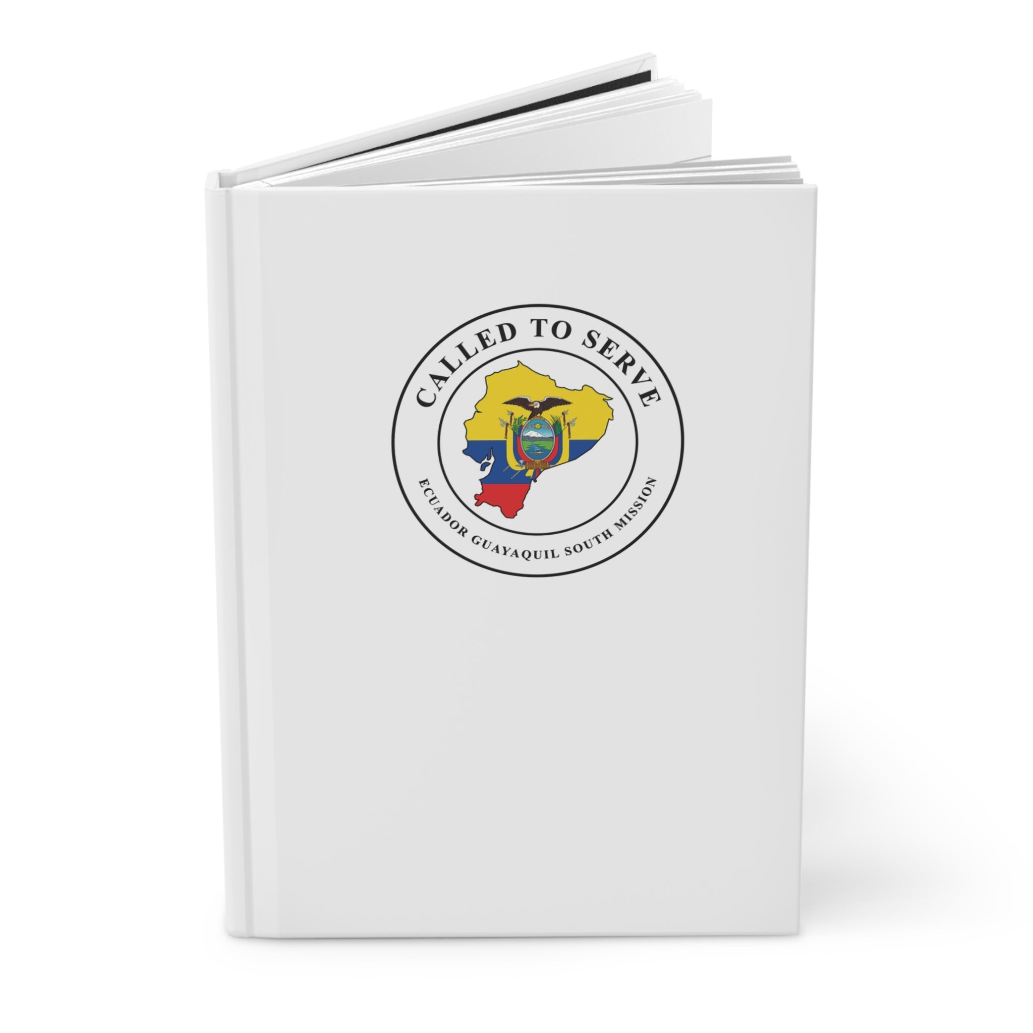 Ecuador Guayaquil South Mission Flag Map Called to Serve White Hardcover Journal Matte - Mission Wishlist - LDS Missionary Gift Store