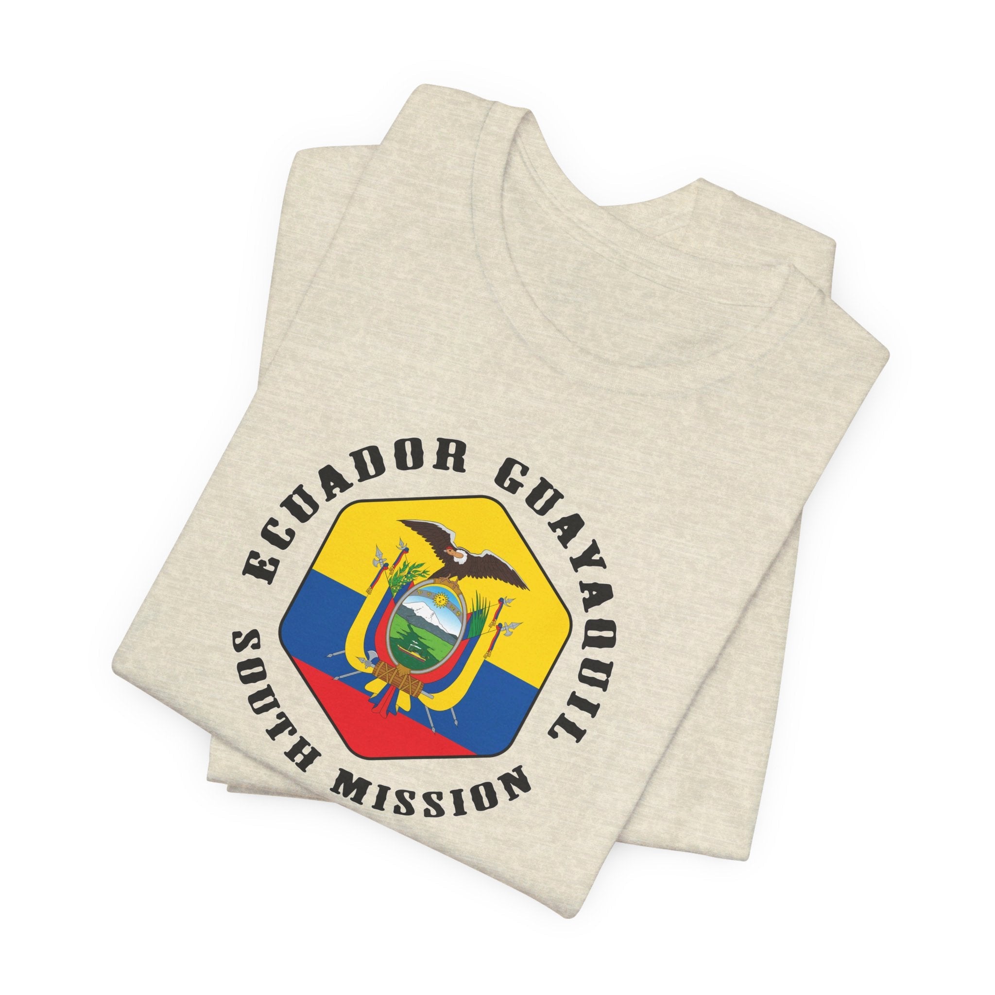 Ecuador Guayaquil South Mission Hexagonal Flag T-shirt - Latter-Day Saint LDS Missionary Gift - Book of Mormon